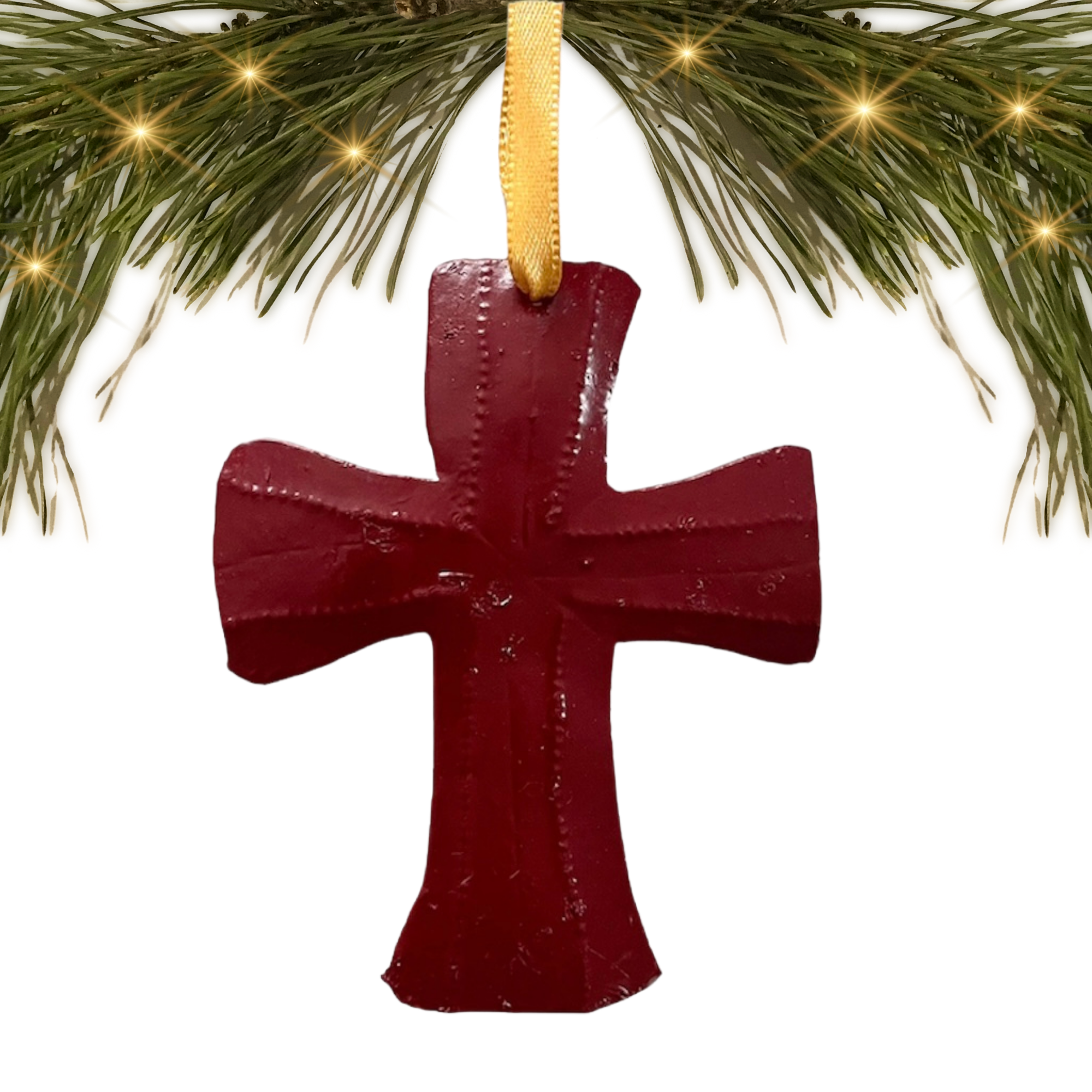 Haiti | Cross (Dark Red) | Ornament