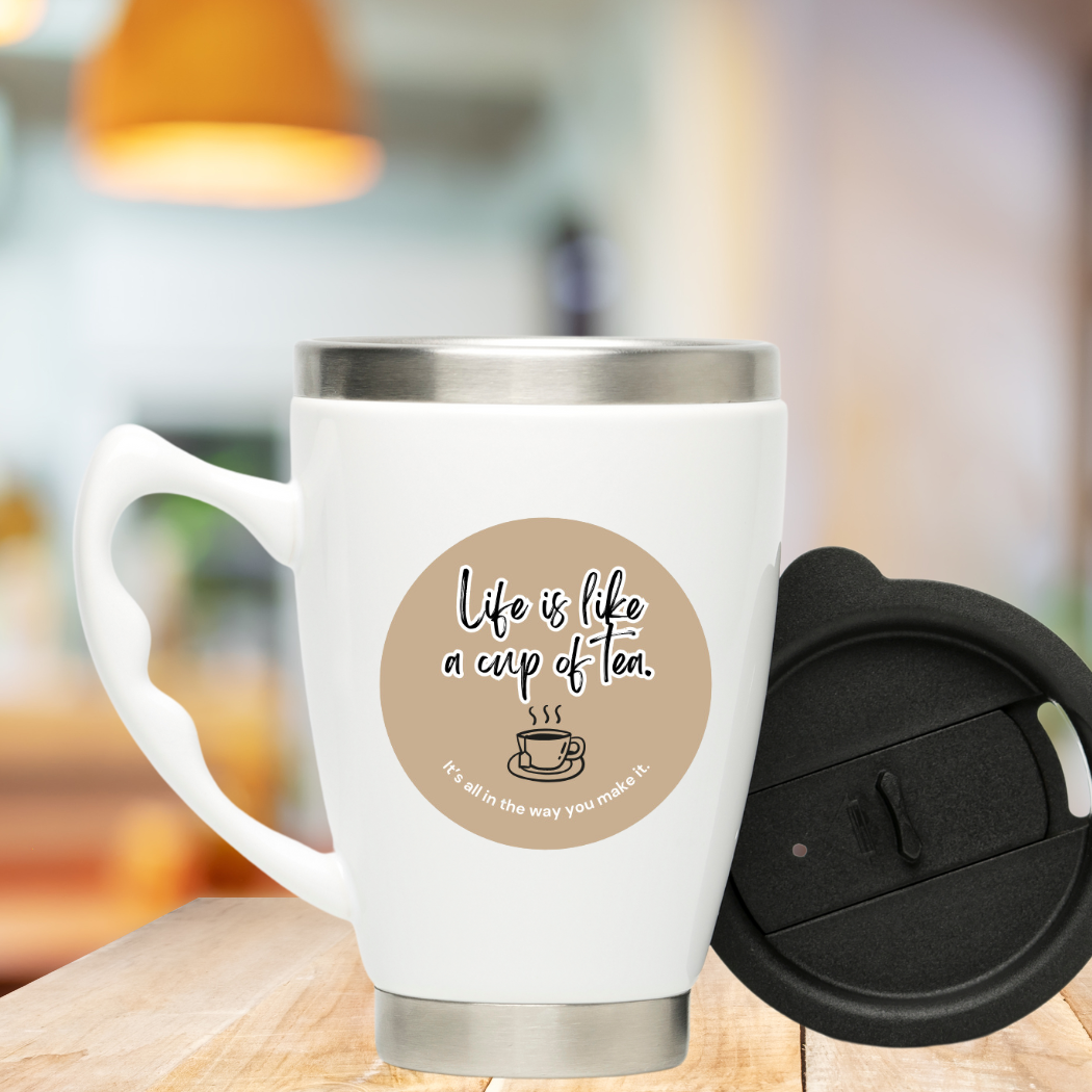 Waterproof Vinyl Sticker | Life is like a cup of tea