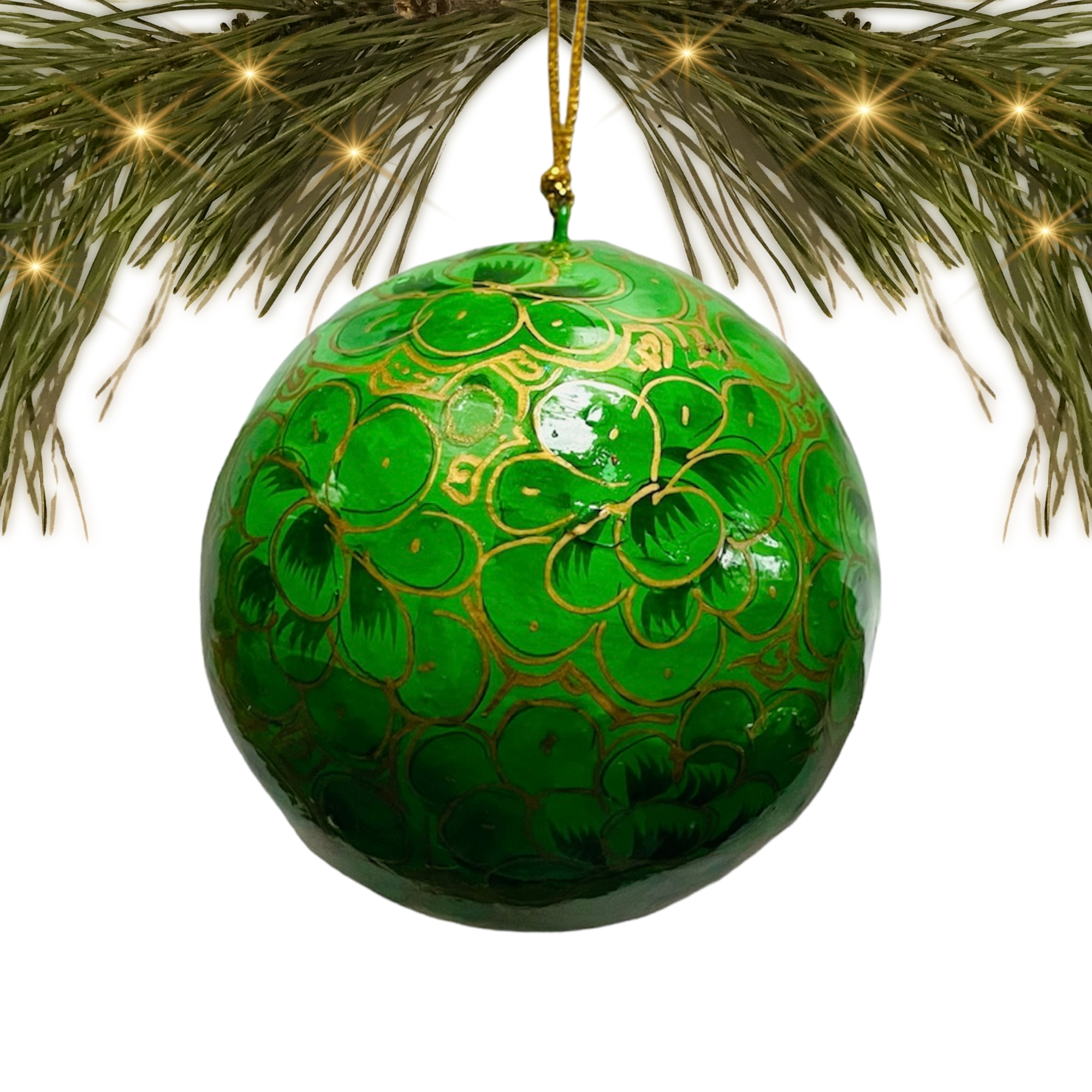 India | Paper Mache | Green | Ornament