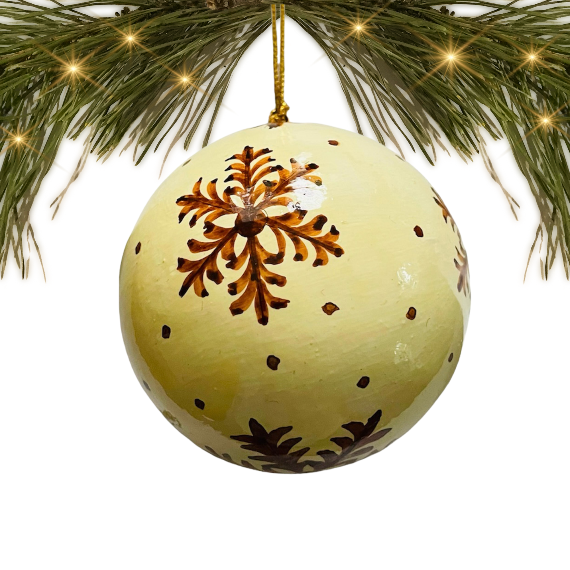 India | Paper Mache | Snowflake | Ornament