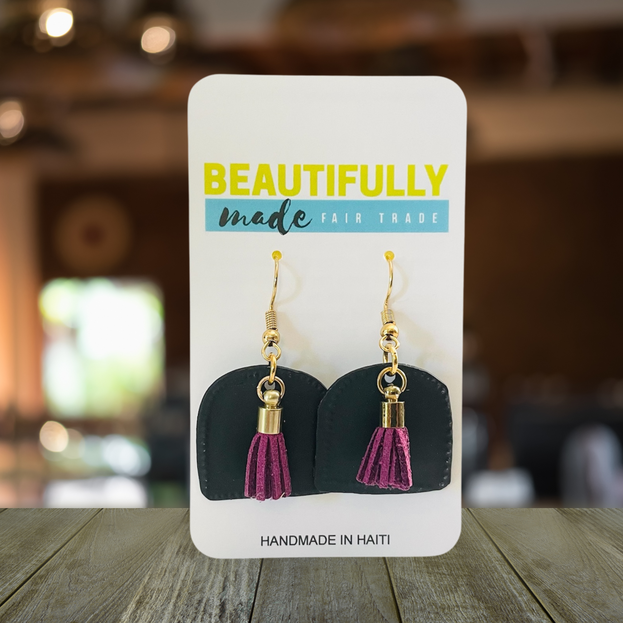Haiti | Dark Purple + Black | Earrings