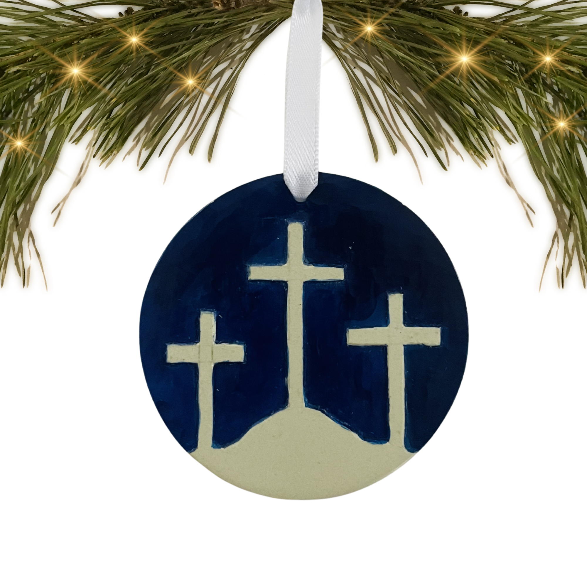 Kenya | Soapstone 3 Cross  | Ornament
