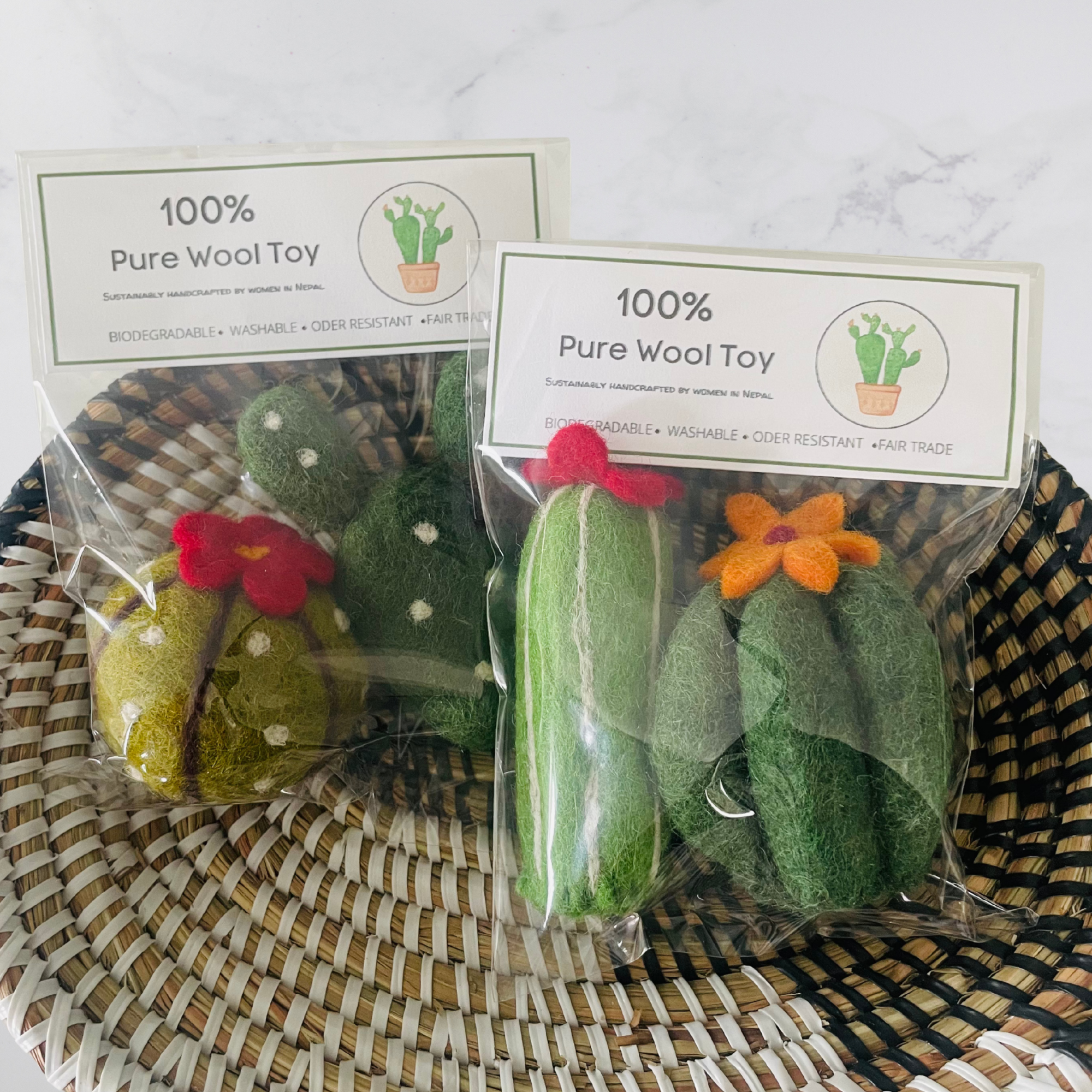 Cactus Wool Toy | Nepal | Cat Toys