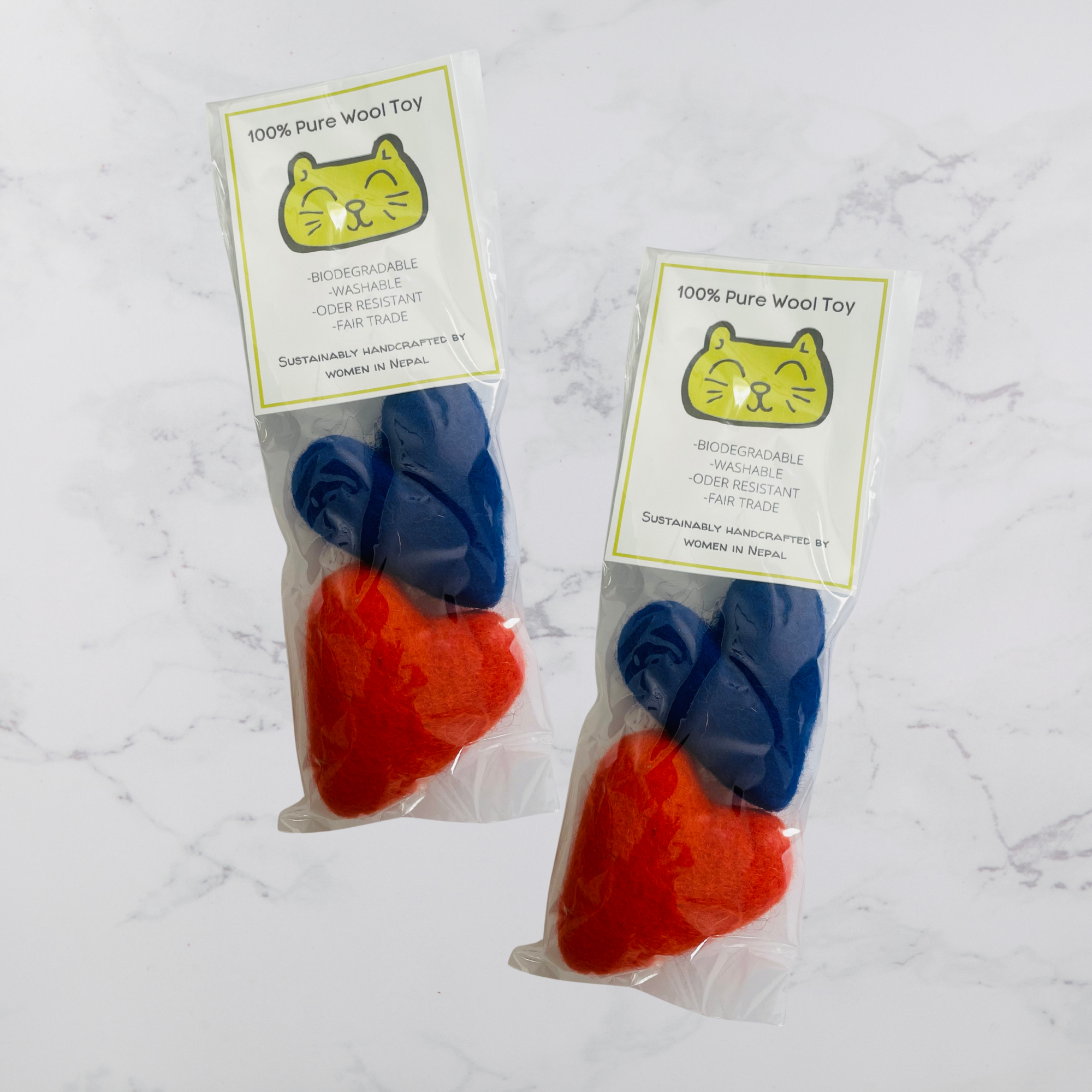 Heart Wool Toy | Nepal | Cat Toys