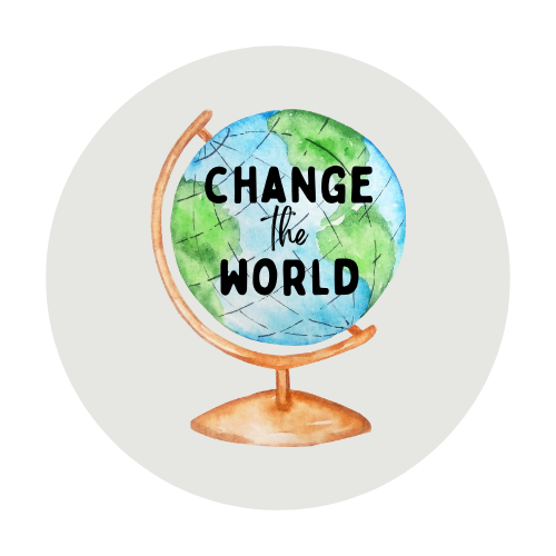 Waterproof Vinyl Sticker | Change the World