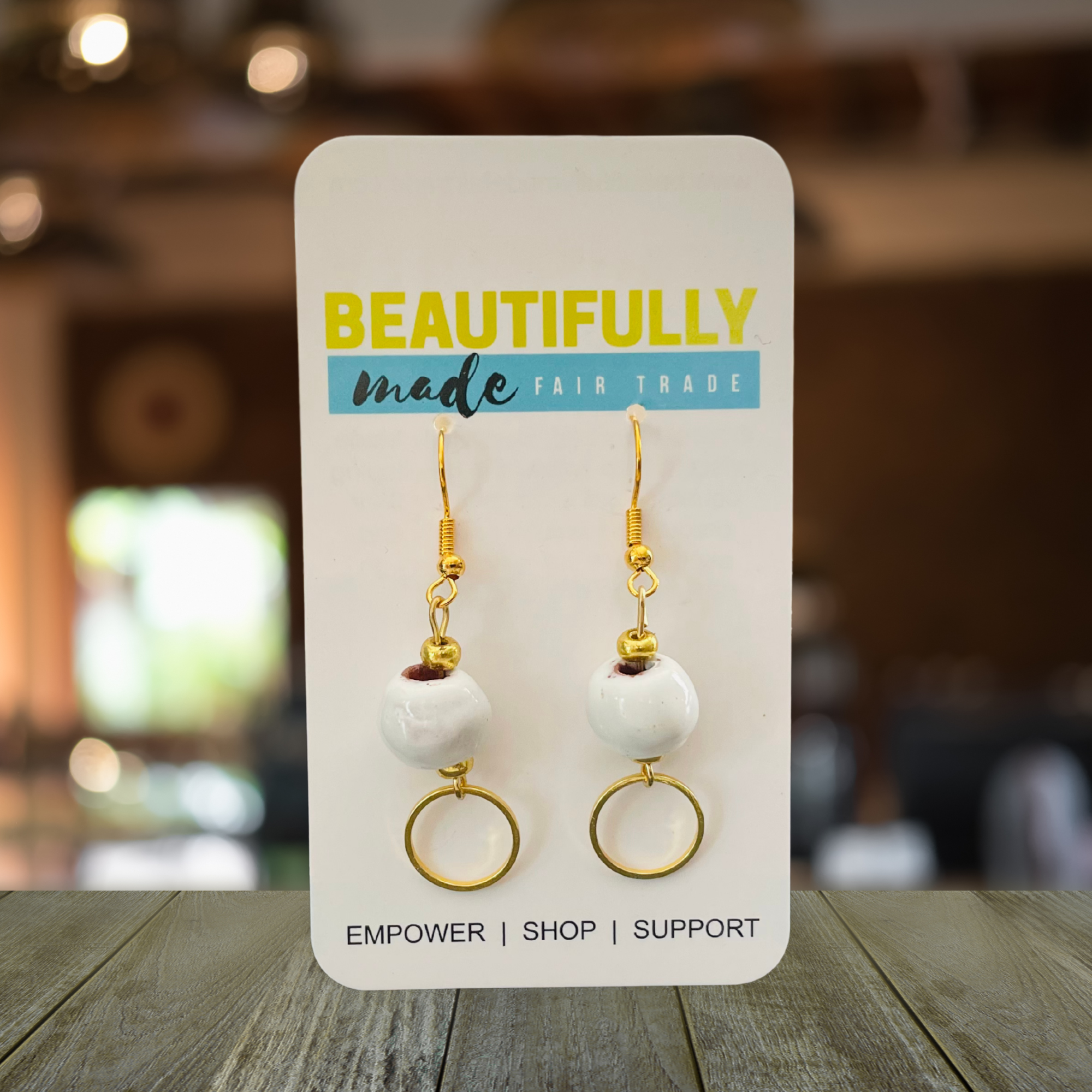 Haiti | Earrings | White