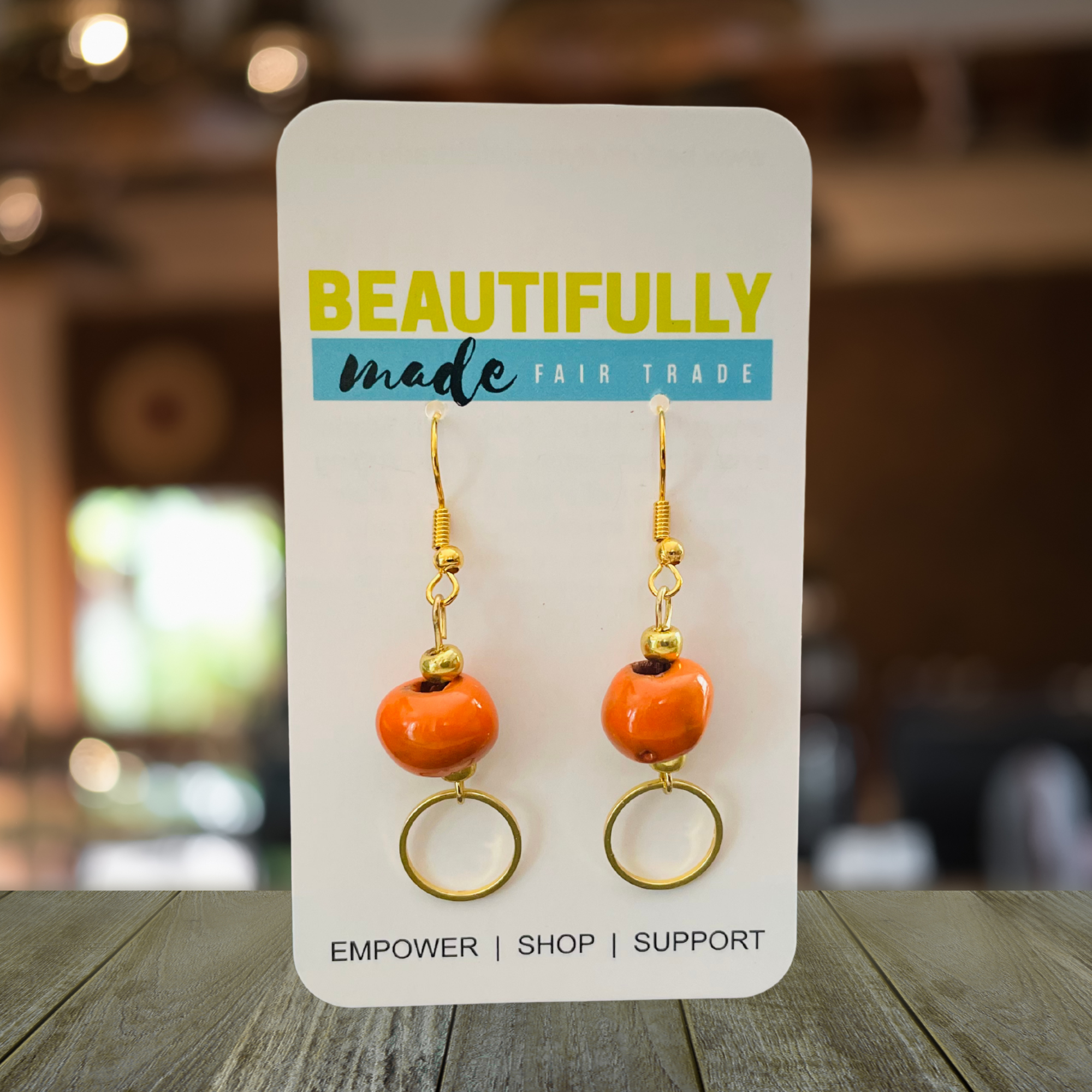 Haiti | Earrings| Orange