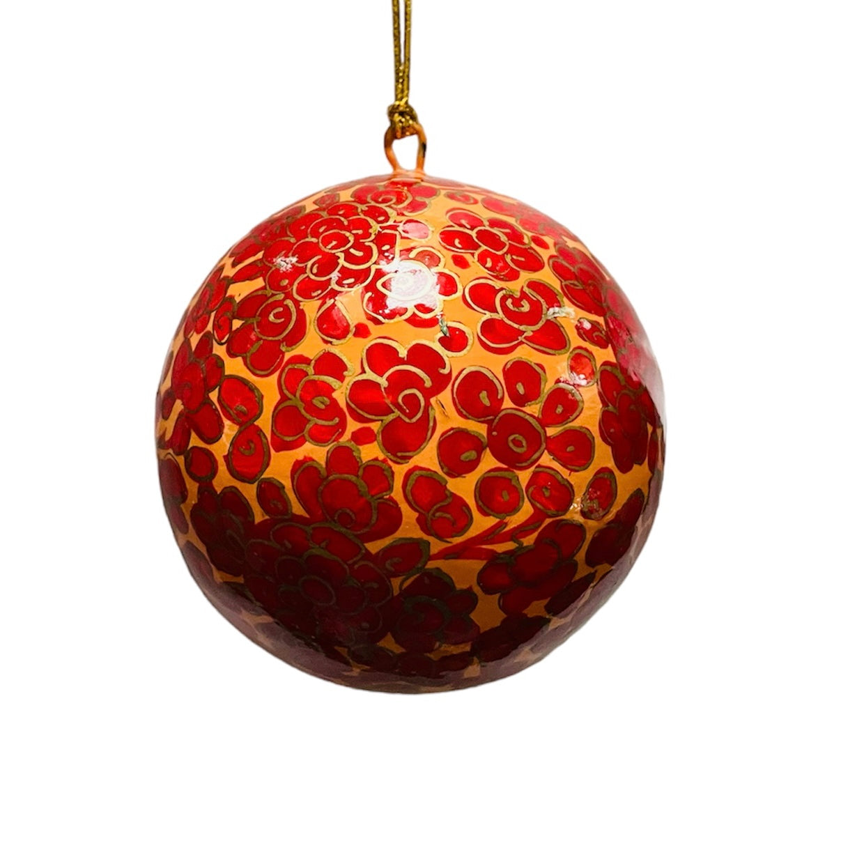 India | Paper Mache | Red | Ornament