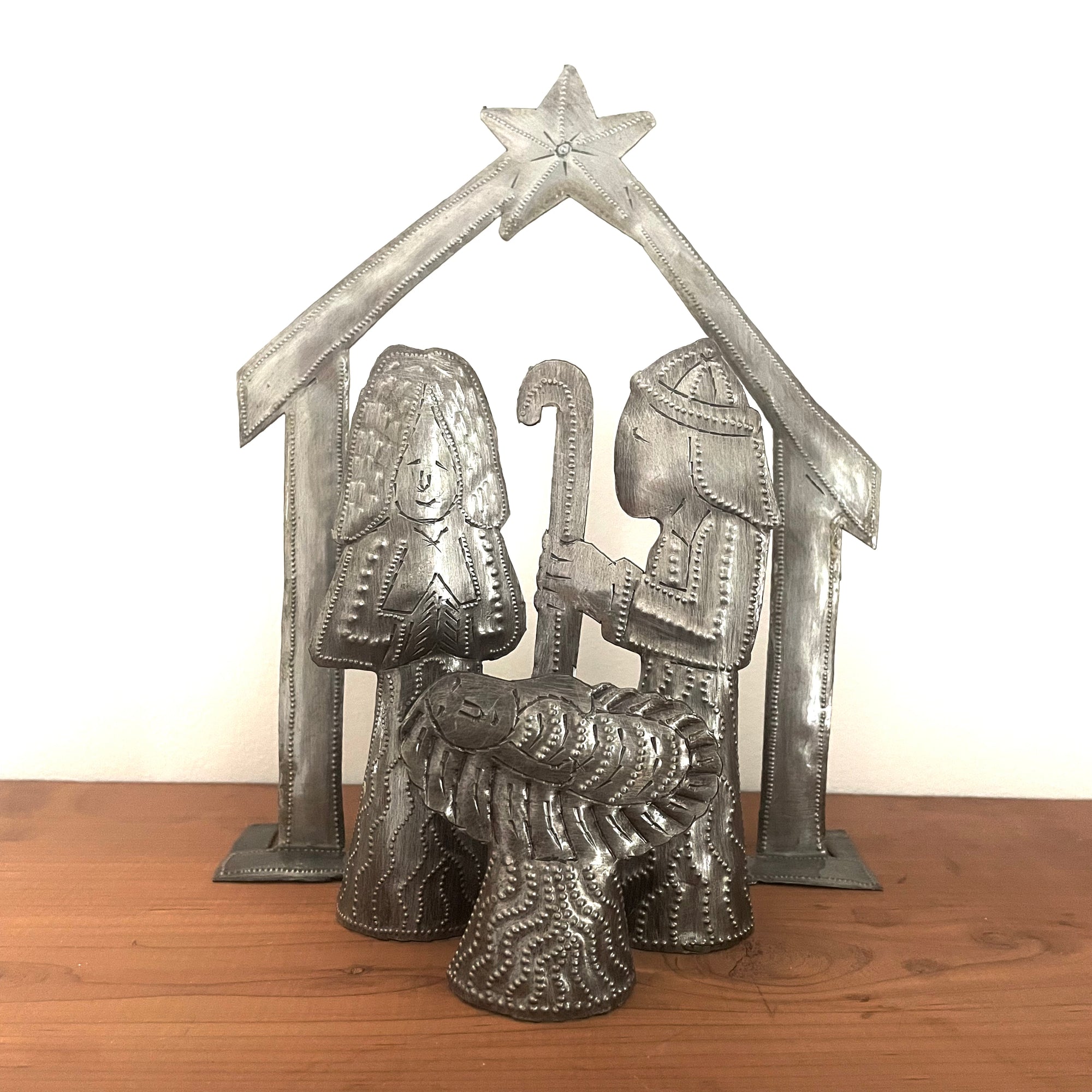 Haiti | Nativity Set - Jesus, Joseph and Mary Includes Stable (LG)
