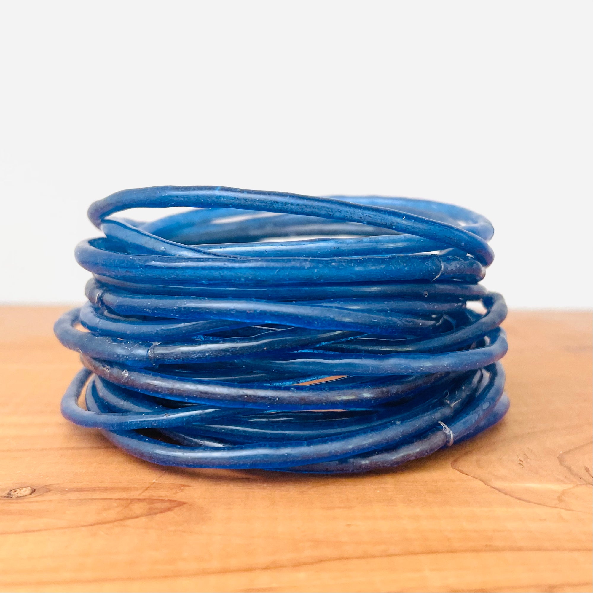 Africa | Woven Bracelet | Solid Blue | Child Size