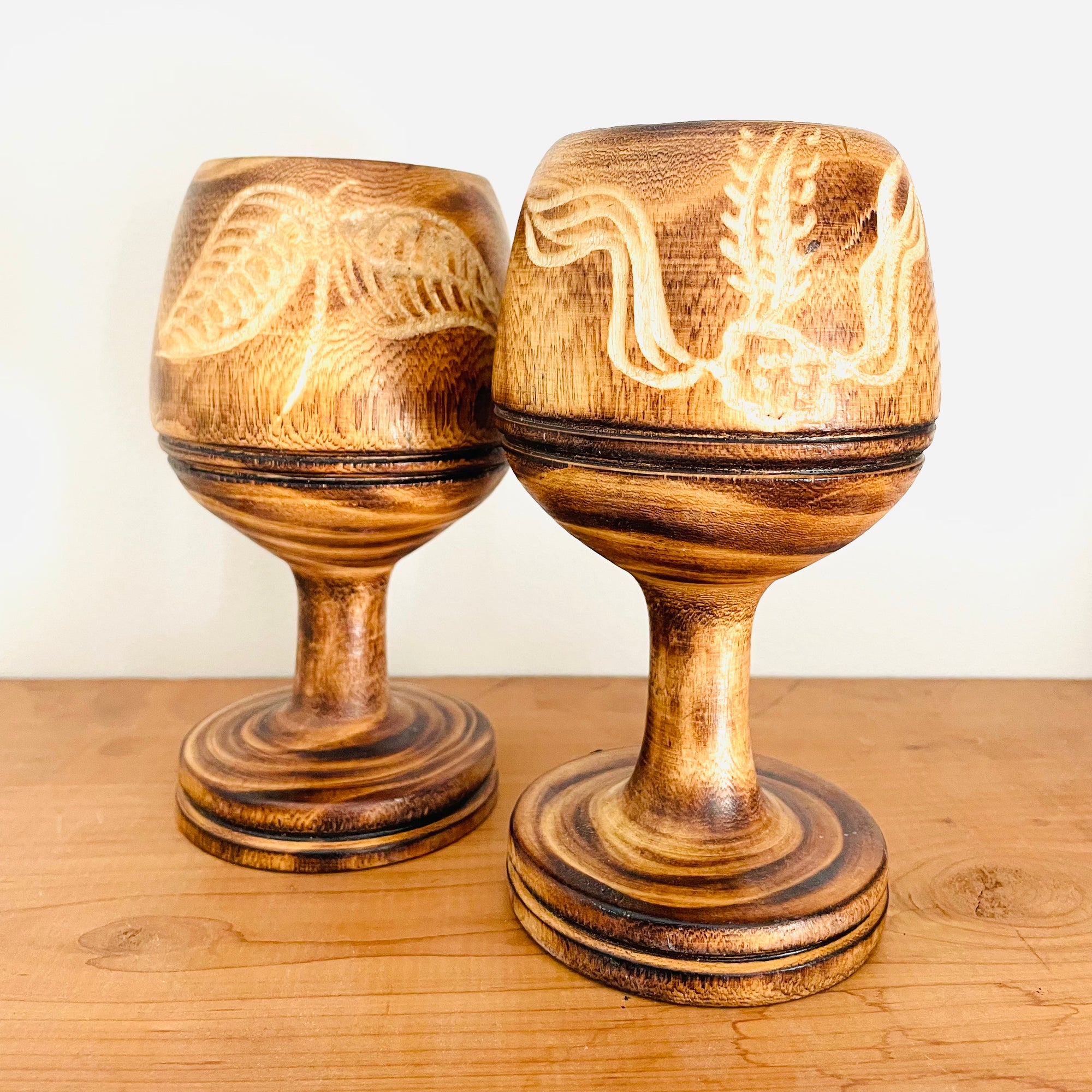 Kenya | Carved Wood Cups | Pattern
