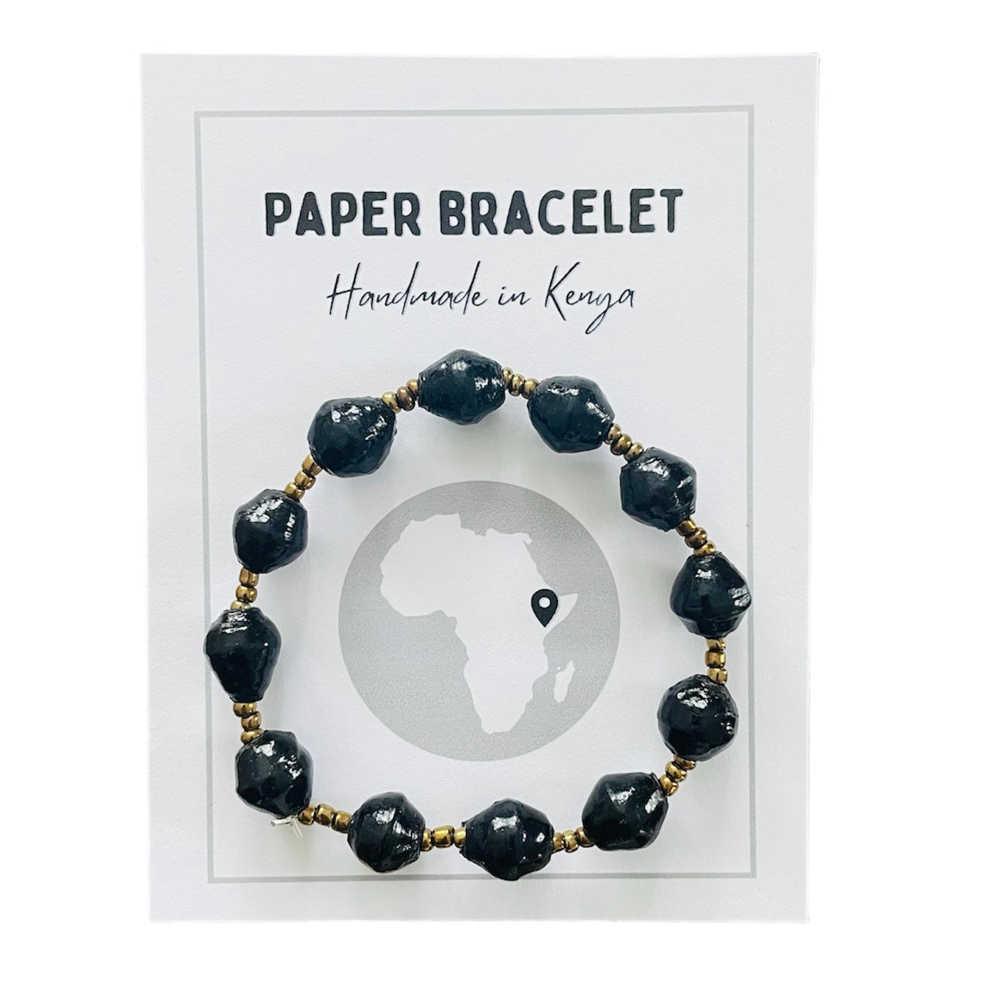 Kenya | Paper Bead Bracelets | Black