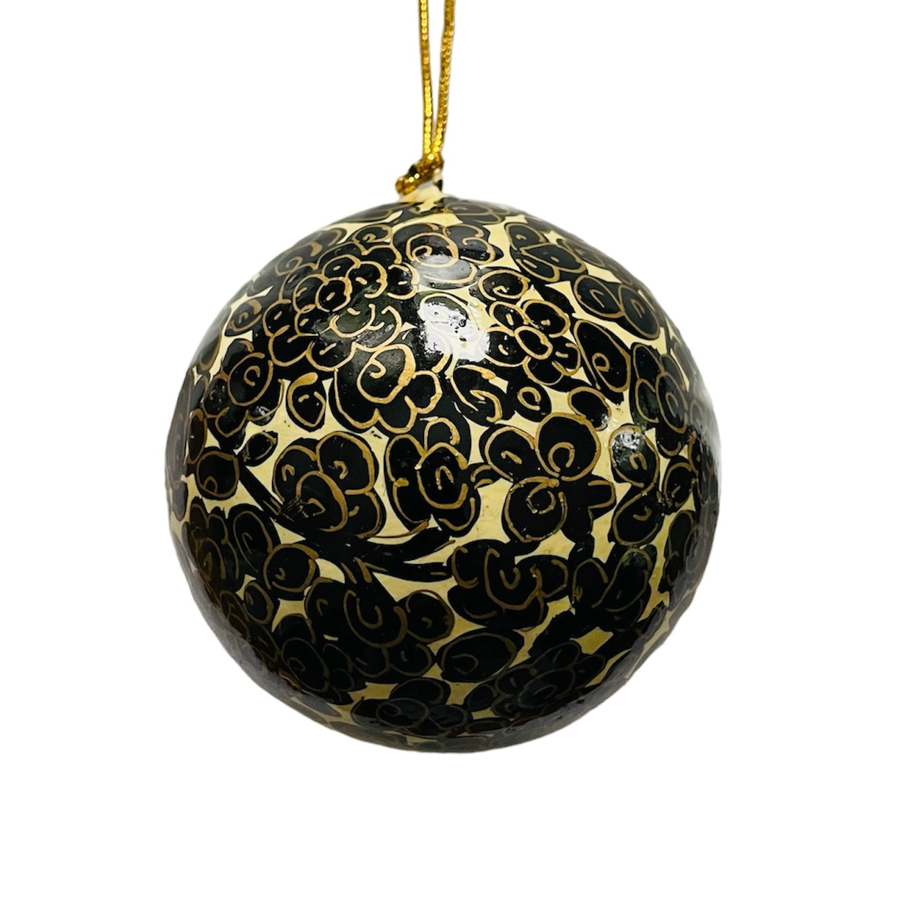 India | Paper Mache | Black | Ornament