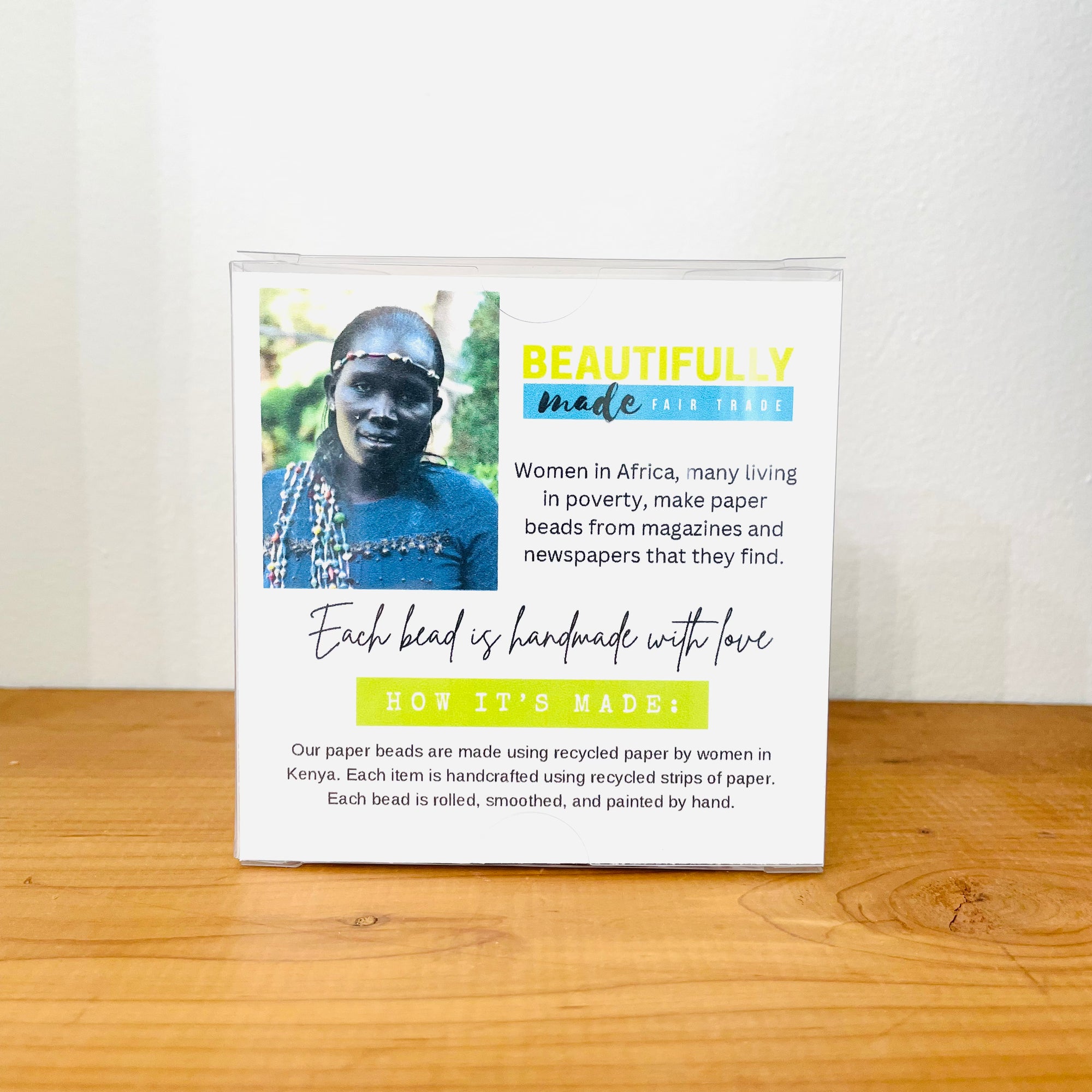 Kenya | Paper Bead Necklace | Teal