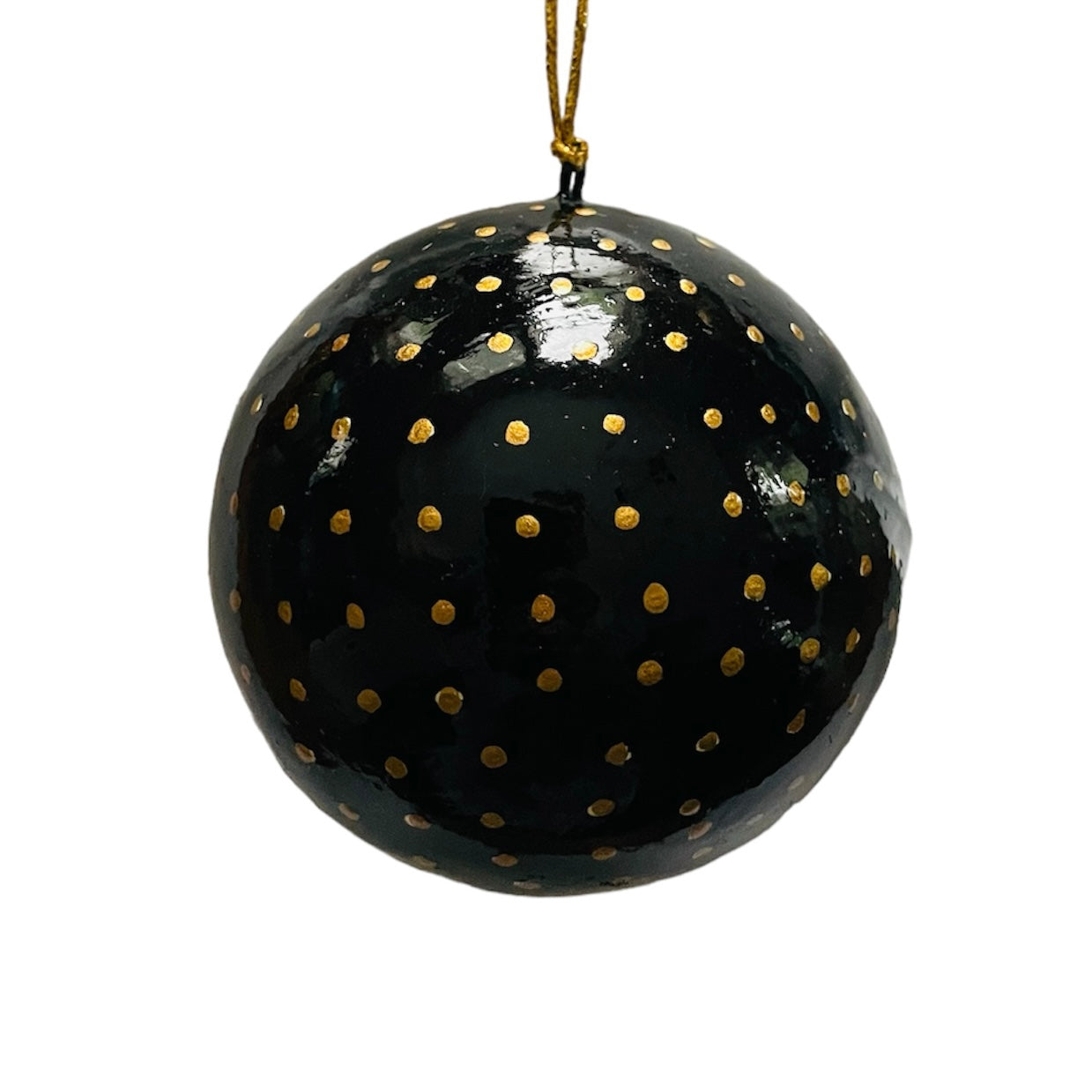 India | Paper Mache | Black | Ornament