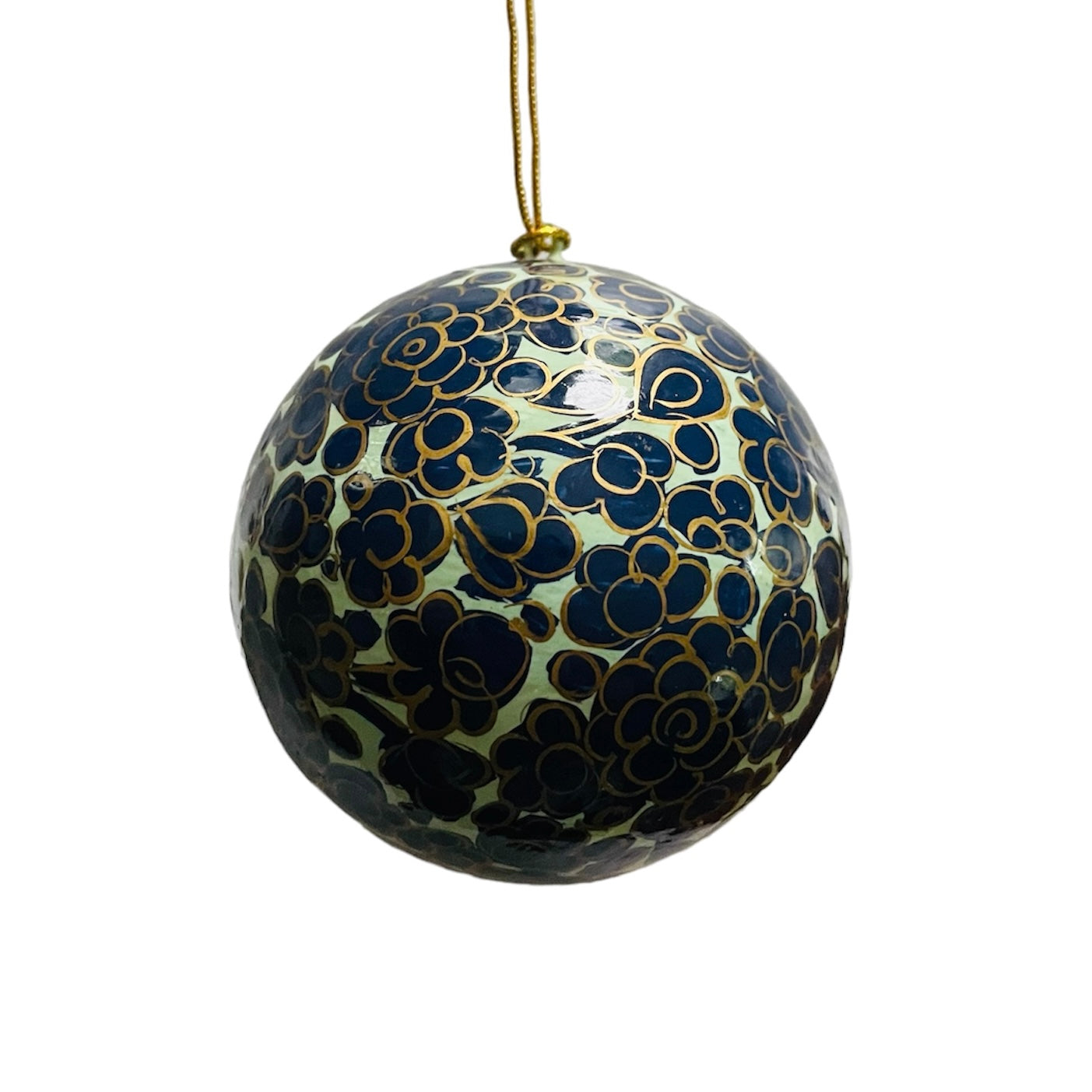 India | Paper Mache | Blue | Ornament