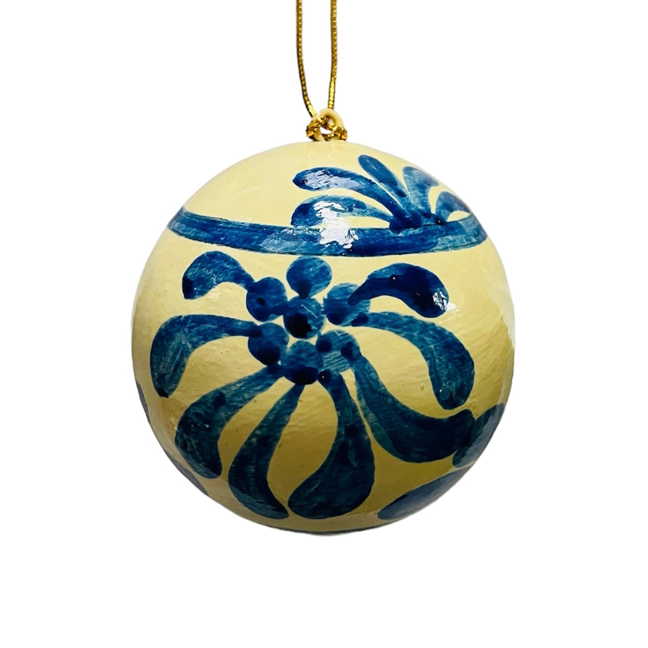 India | Paper Mache | Blue | Ornament
