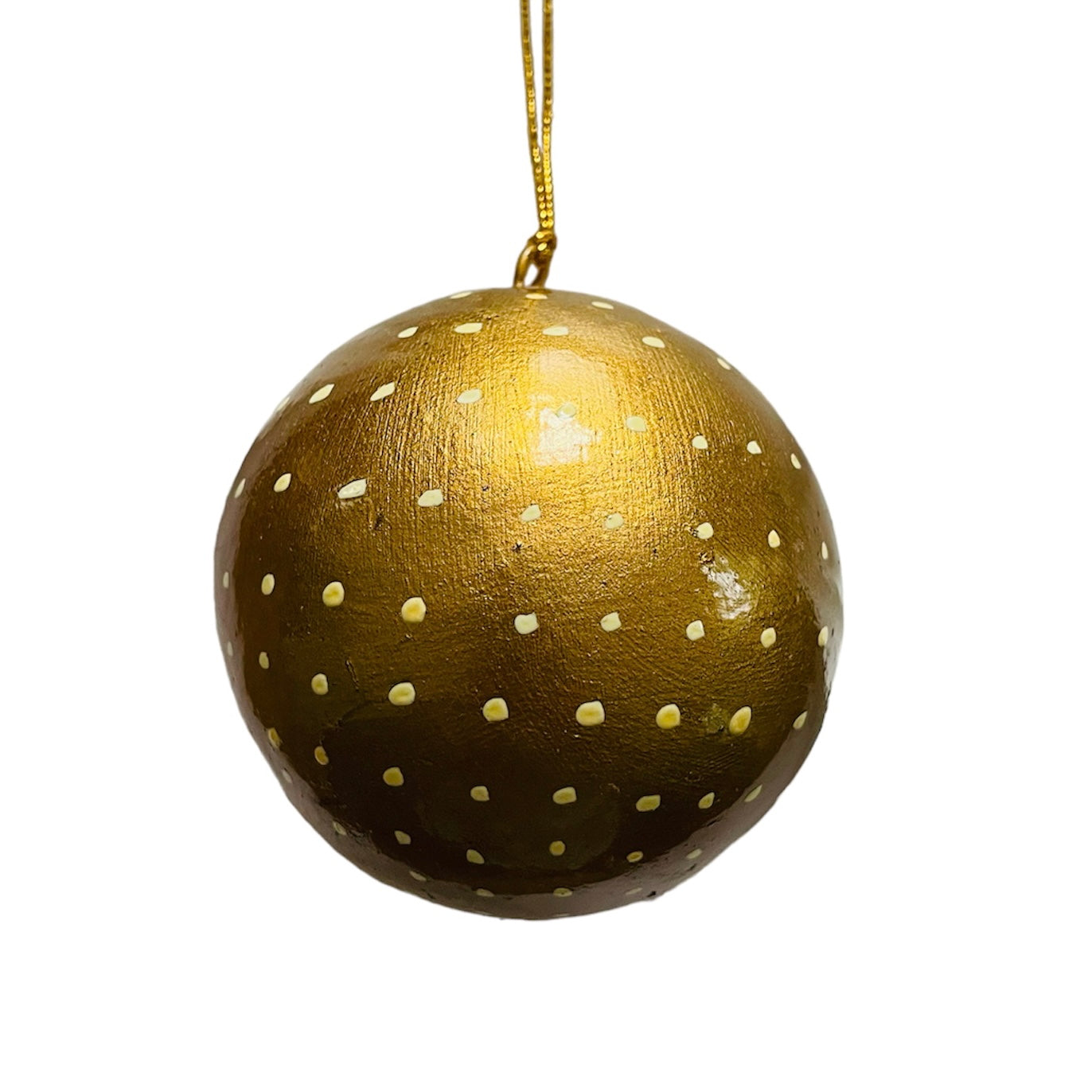 India | Paper Mache | Gold | Ornament