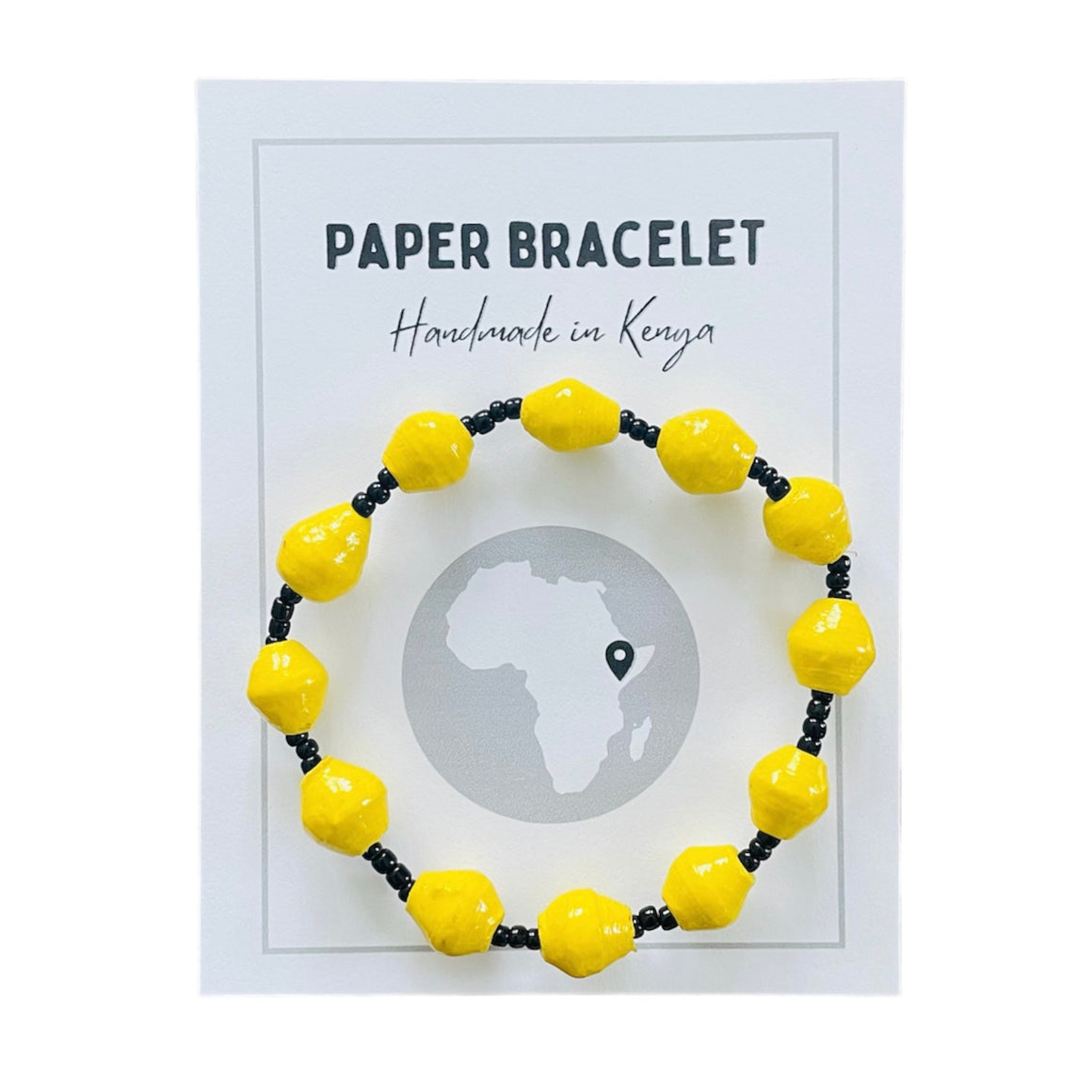 Kenya | Paper Bead Bracelets | Yellow