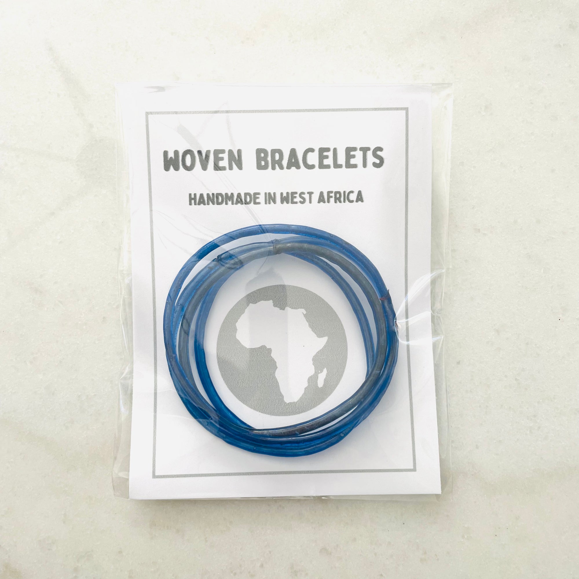 Africa | Woven Bracelet | Solid Blue | Child Size