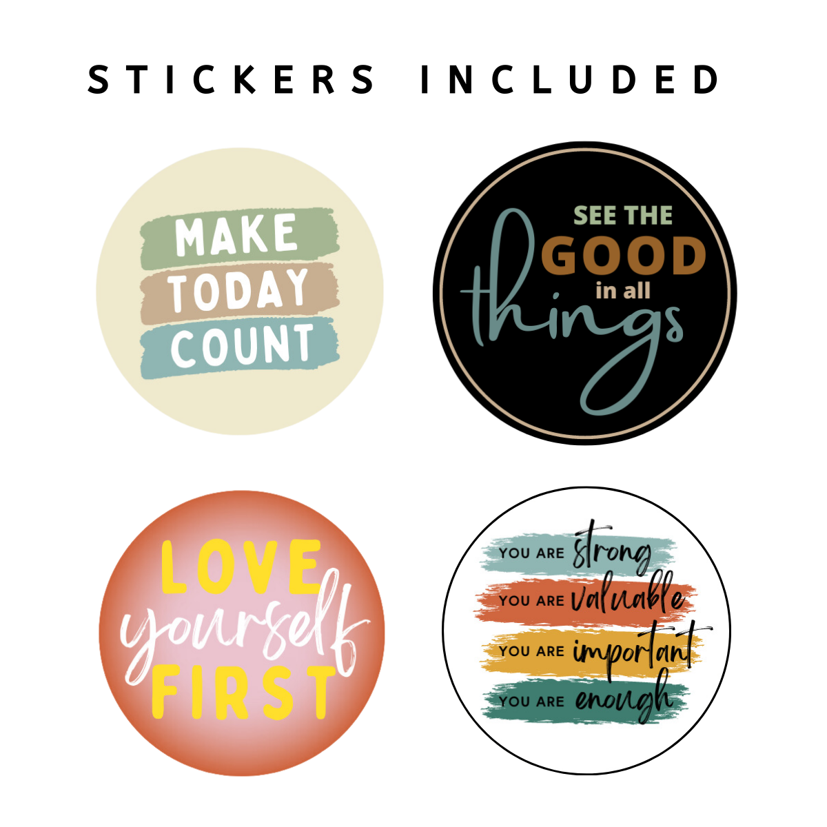 Stickers | Positive Vibes | Pack of 4