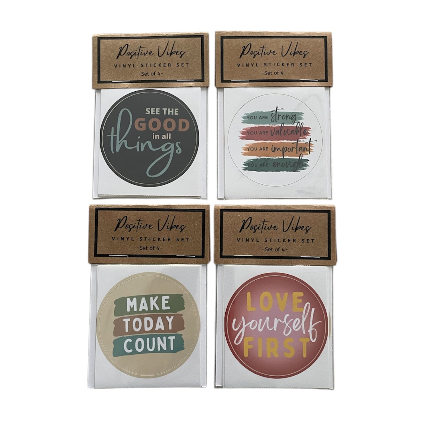 Stickers | Positive Vibes | Pack of 4