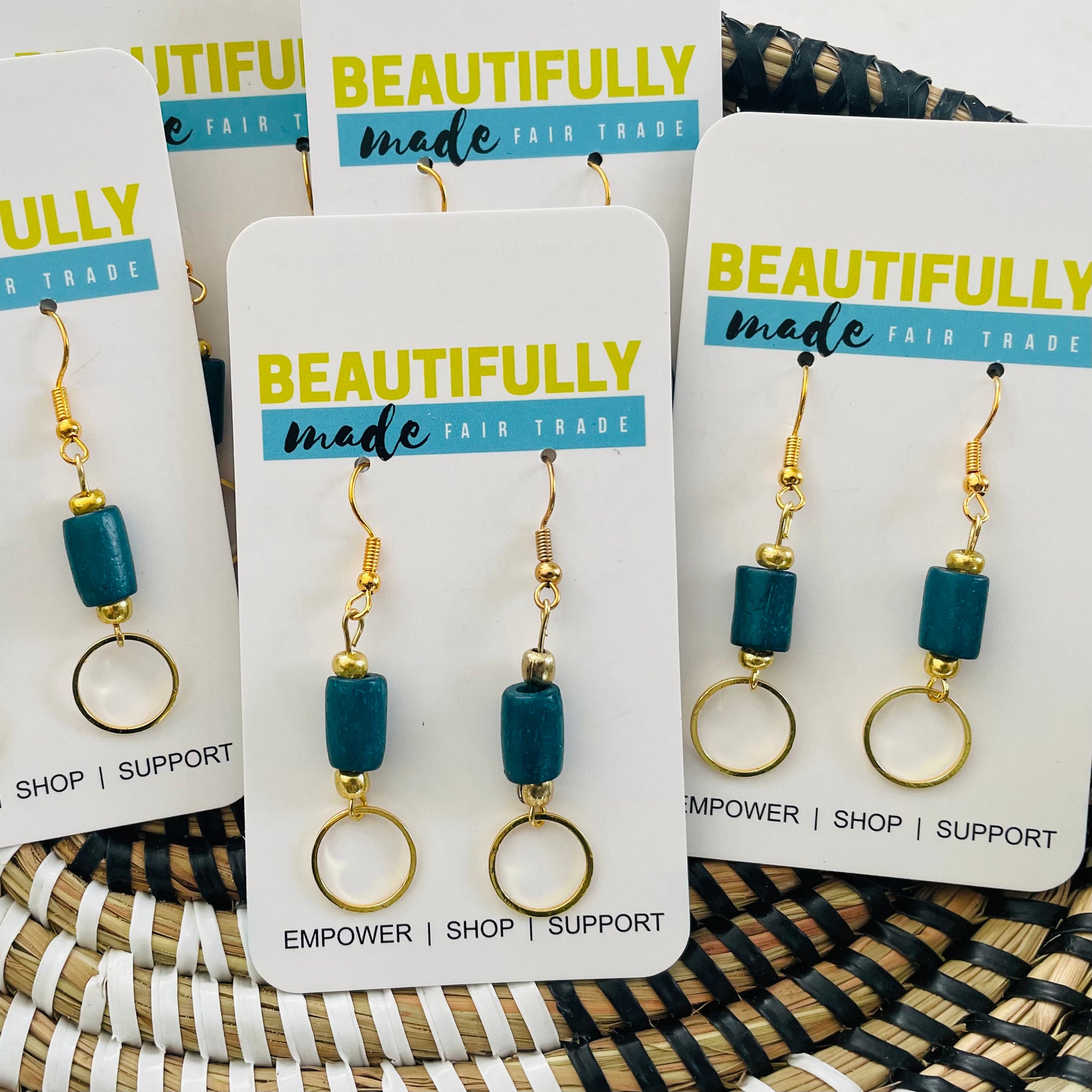 India | Dark Teal Earrings