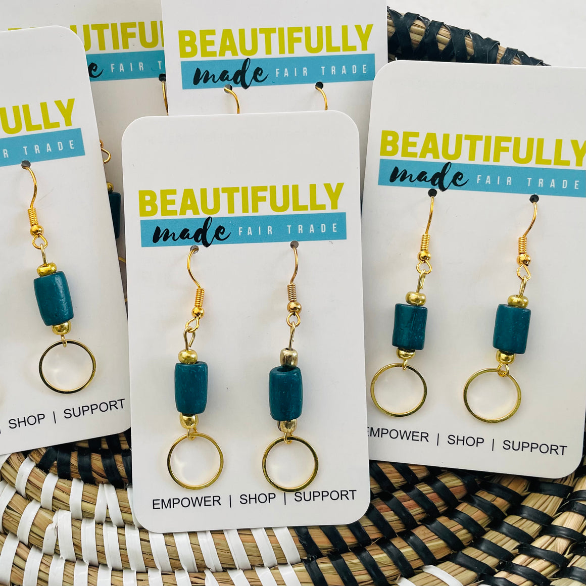 India | Dark Teal Earrings