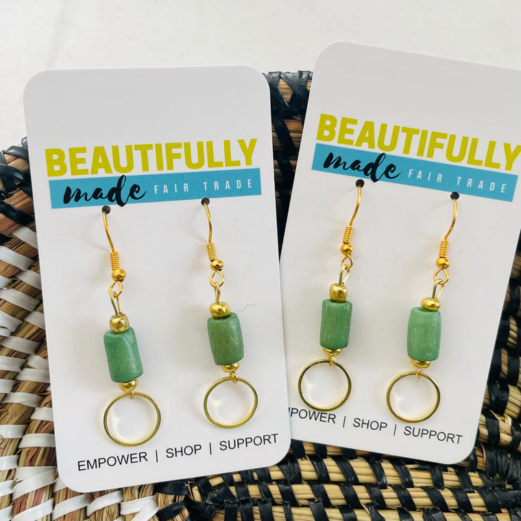 India | Green Earrings