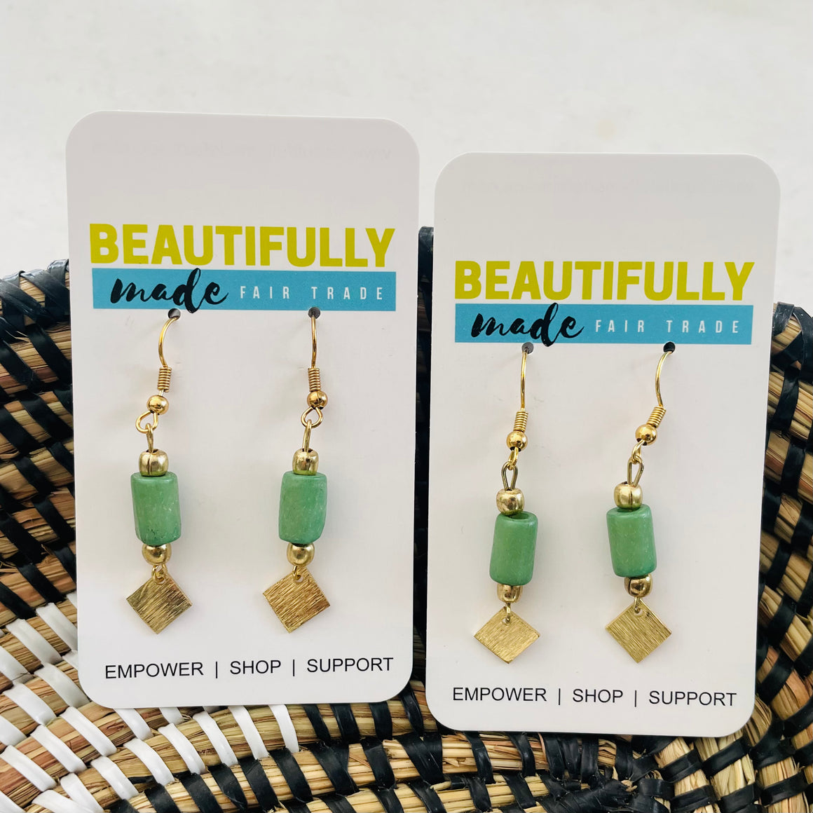 India | Green Earrings