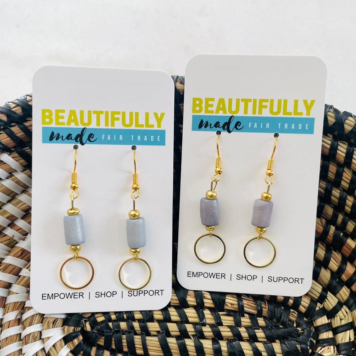 India | Blue/Grey Earrings