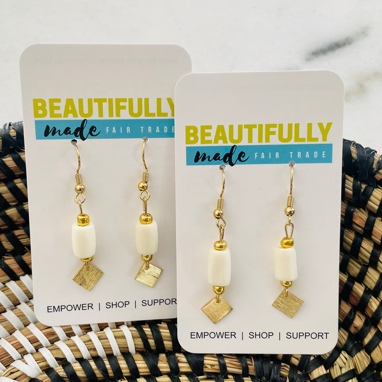 India | White Earrings