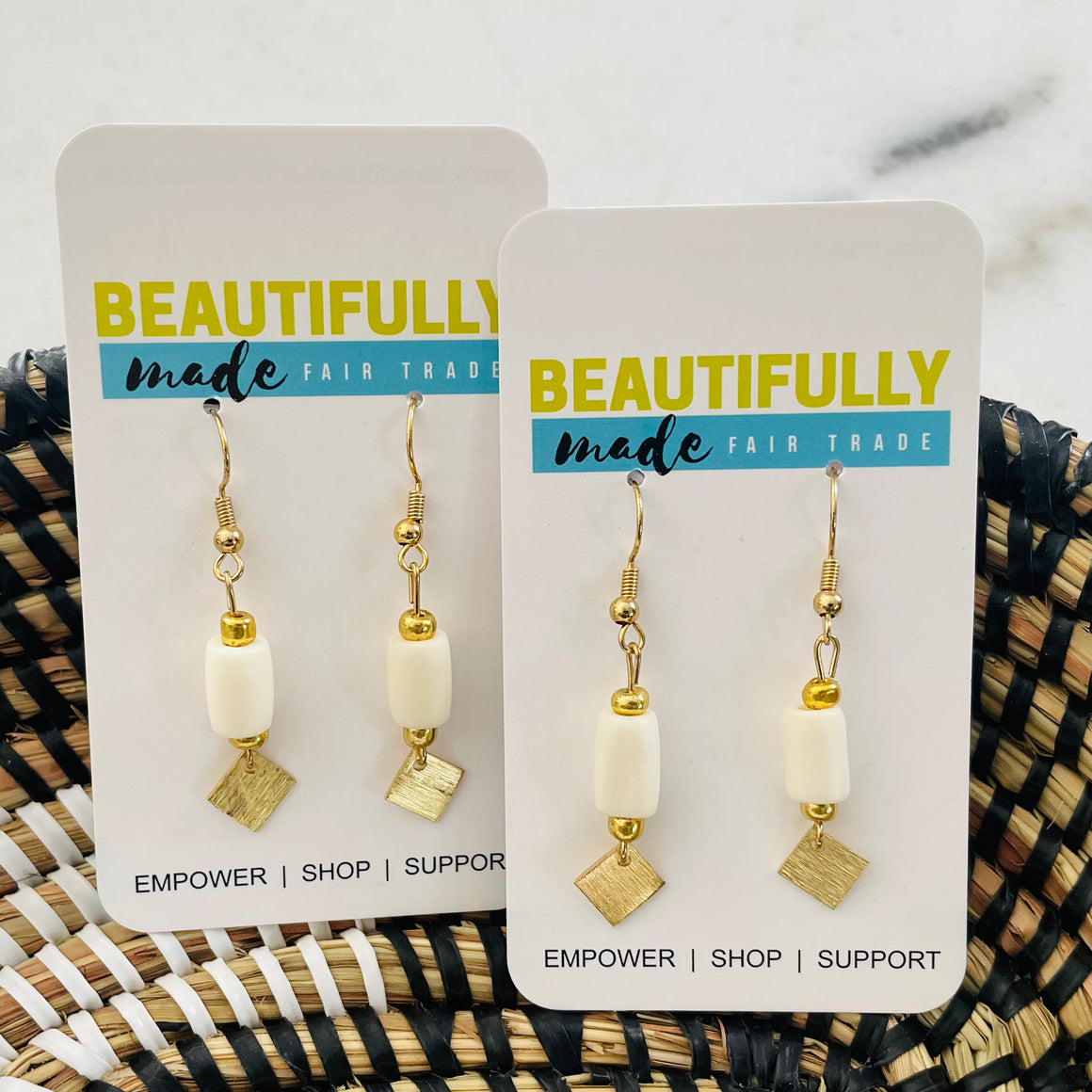 India | White Earrings