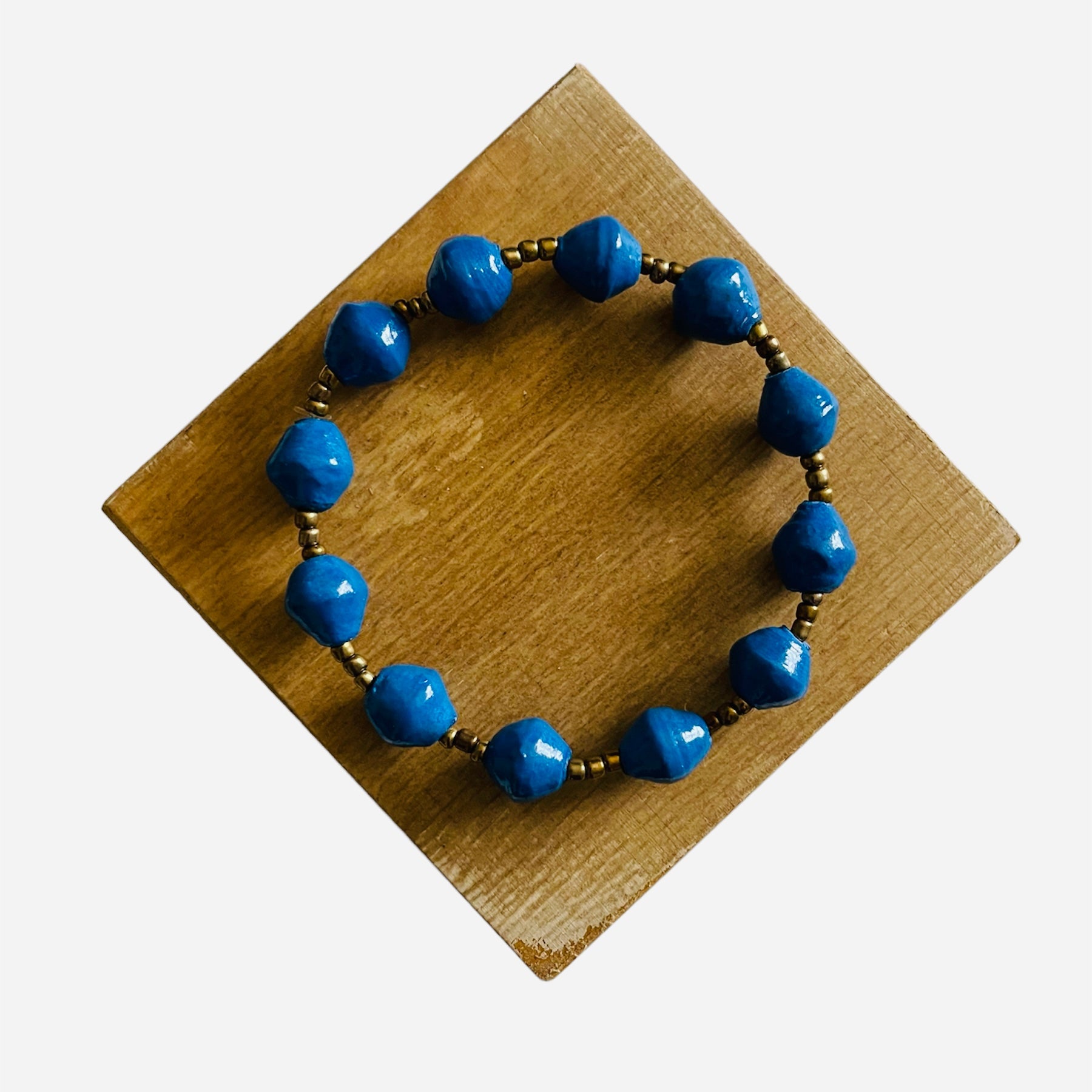 Kenya | Paper Bead Bracelets | Blue