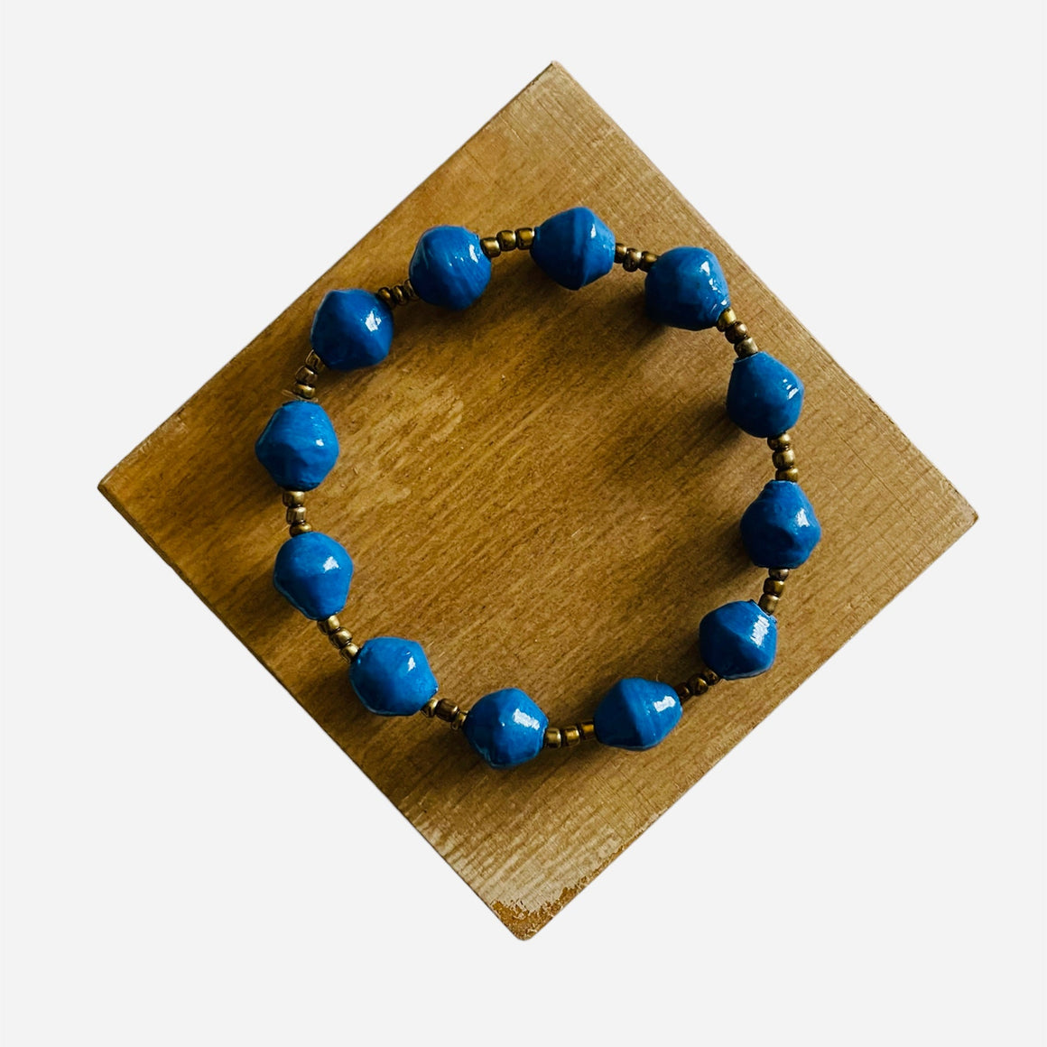 Kenya | Paper Bead Bracelets | Blue