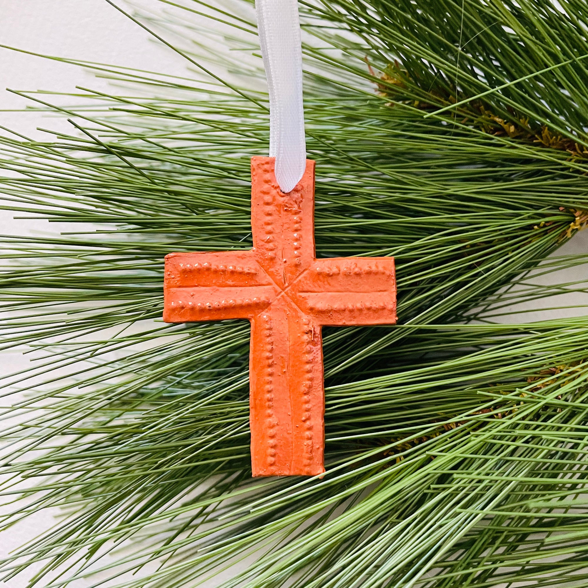 Haiti | Orange Cross (mini) | Ornament