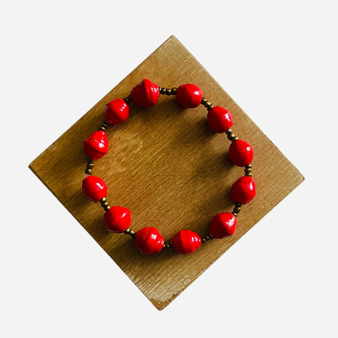 Kenya | Paper Bead Bracelets | Red