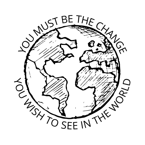 Waterproof Vinyl Sticker | You Must Be the Change