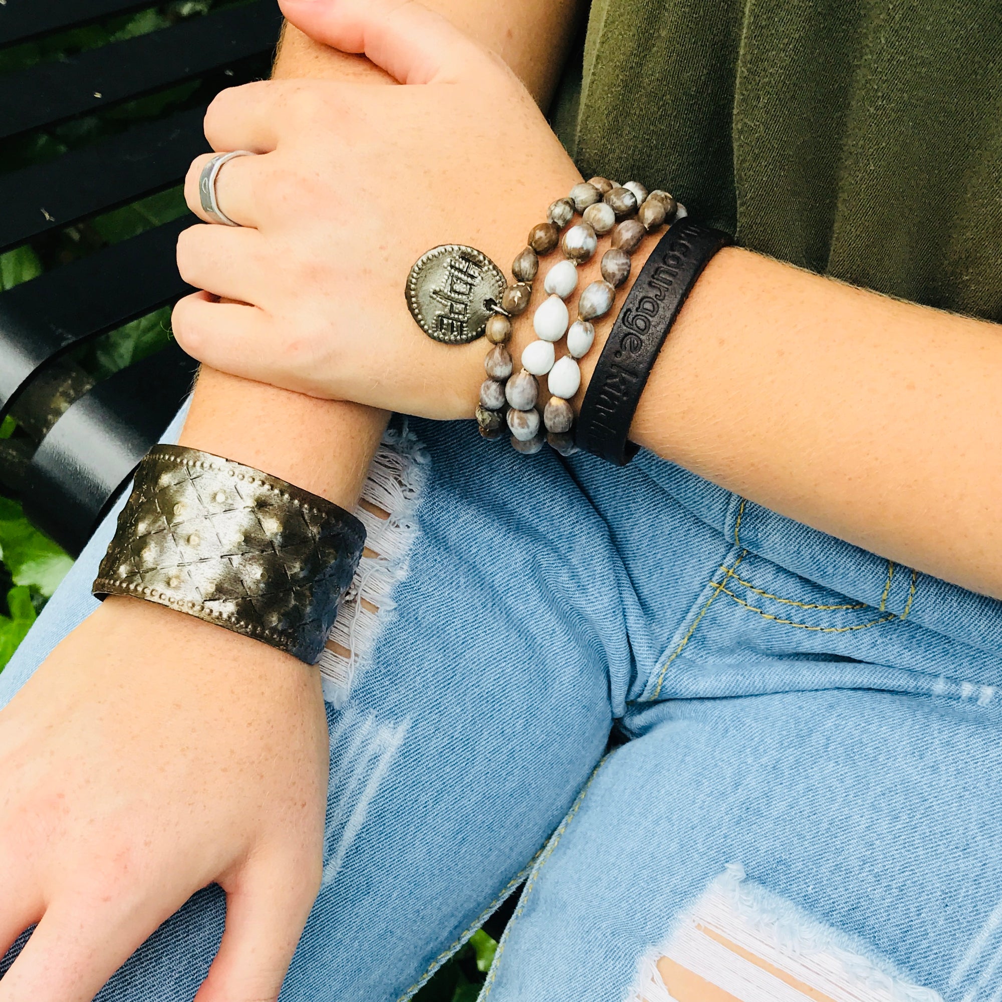 Haiti |  Bracelet - Simple Cuff (LG)