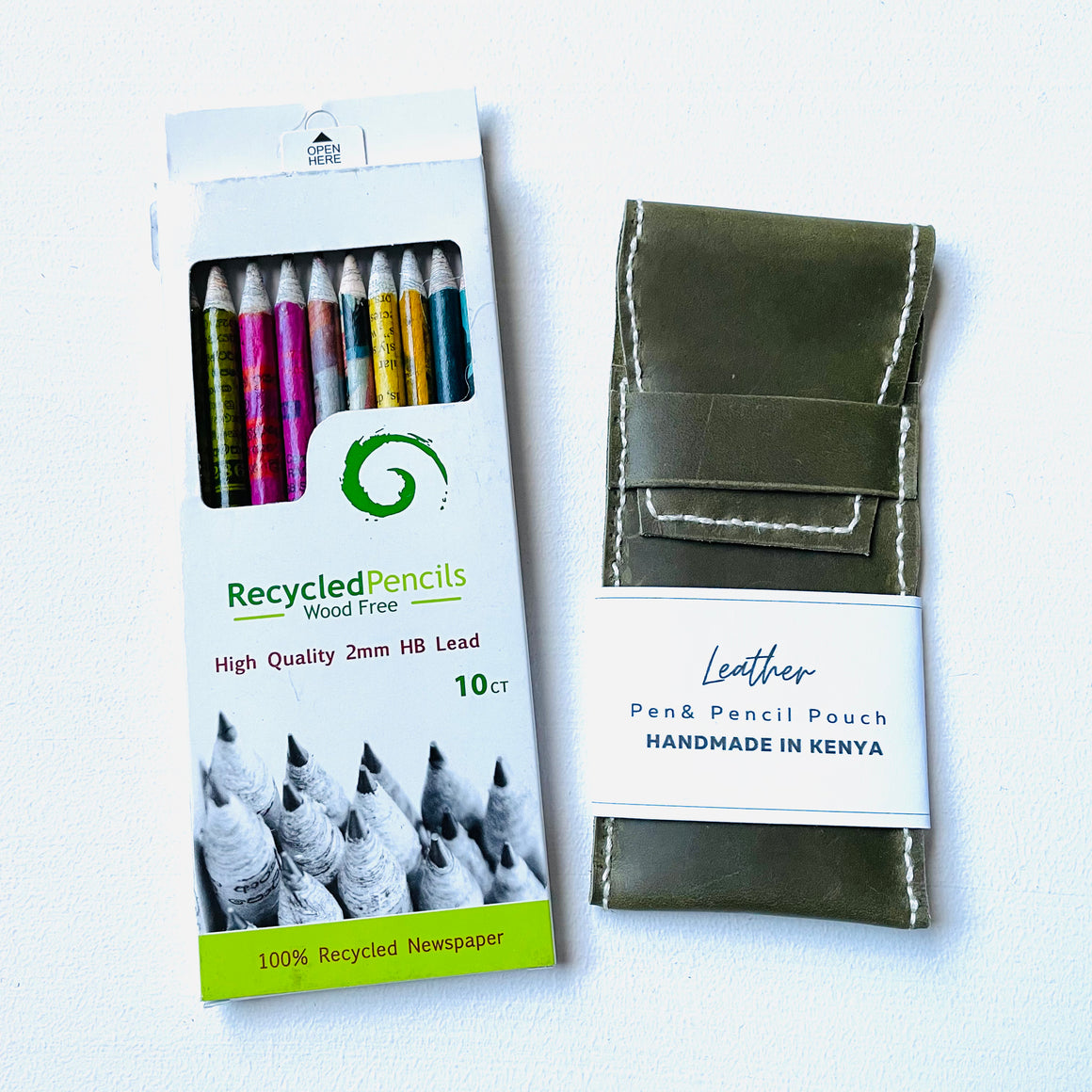 Sri Lanka + Kenya | Recycled Pencils + Leather Pouch