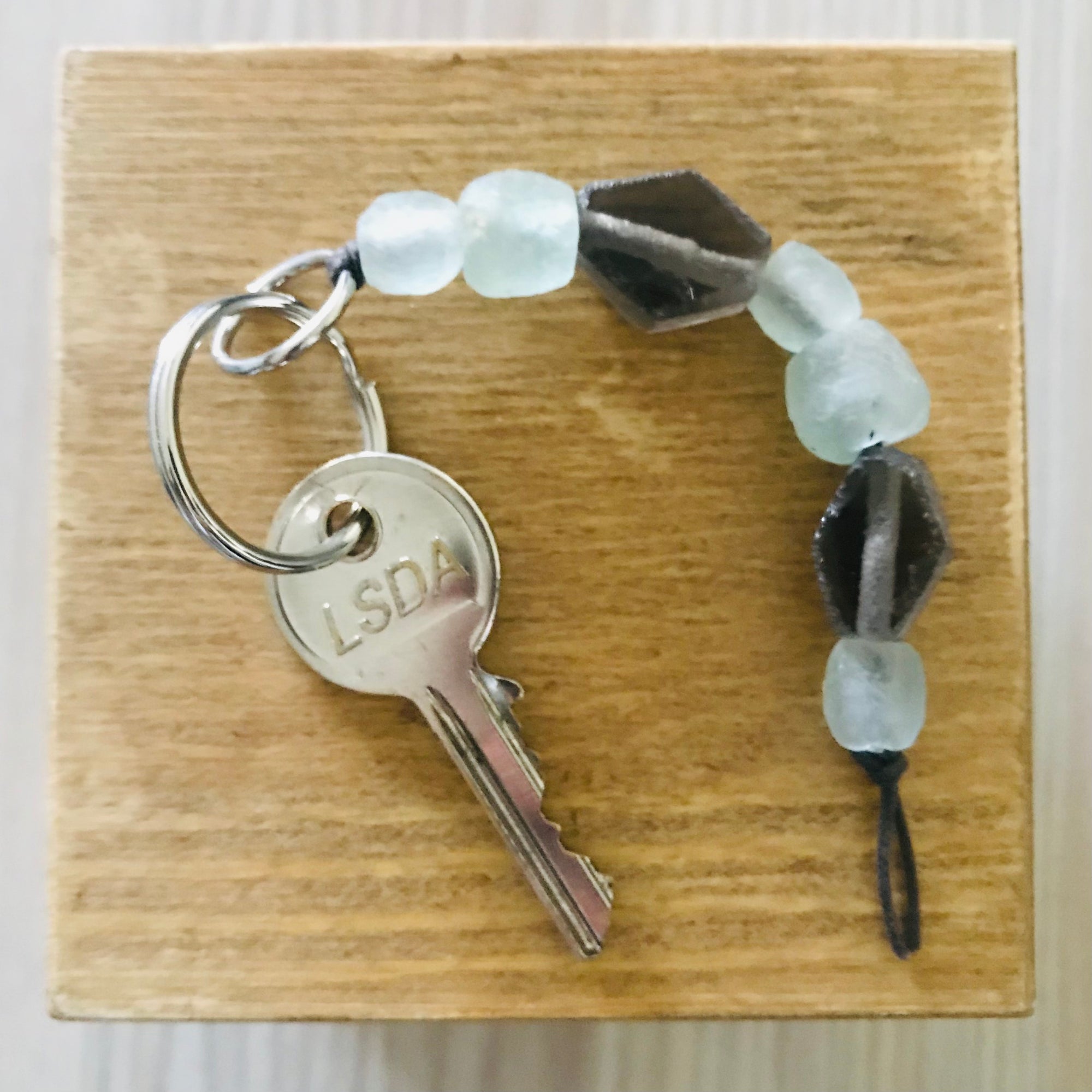 Ghana + Indonesia | Keychain - Glass Beads