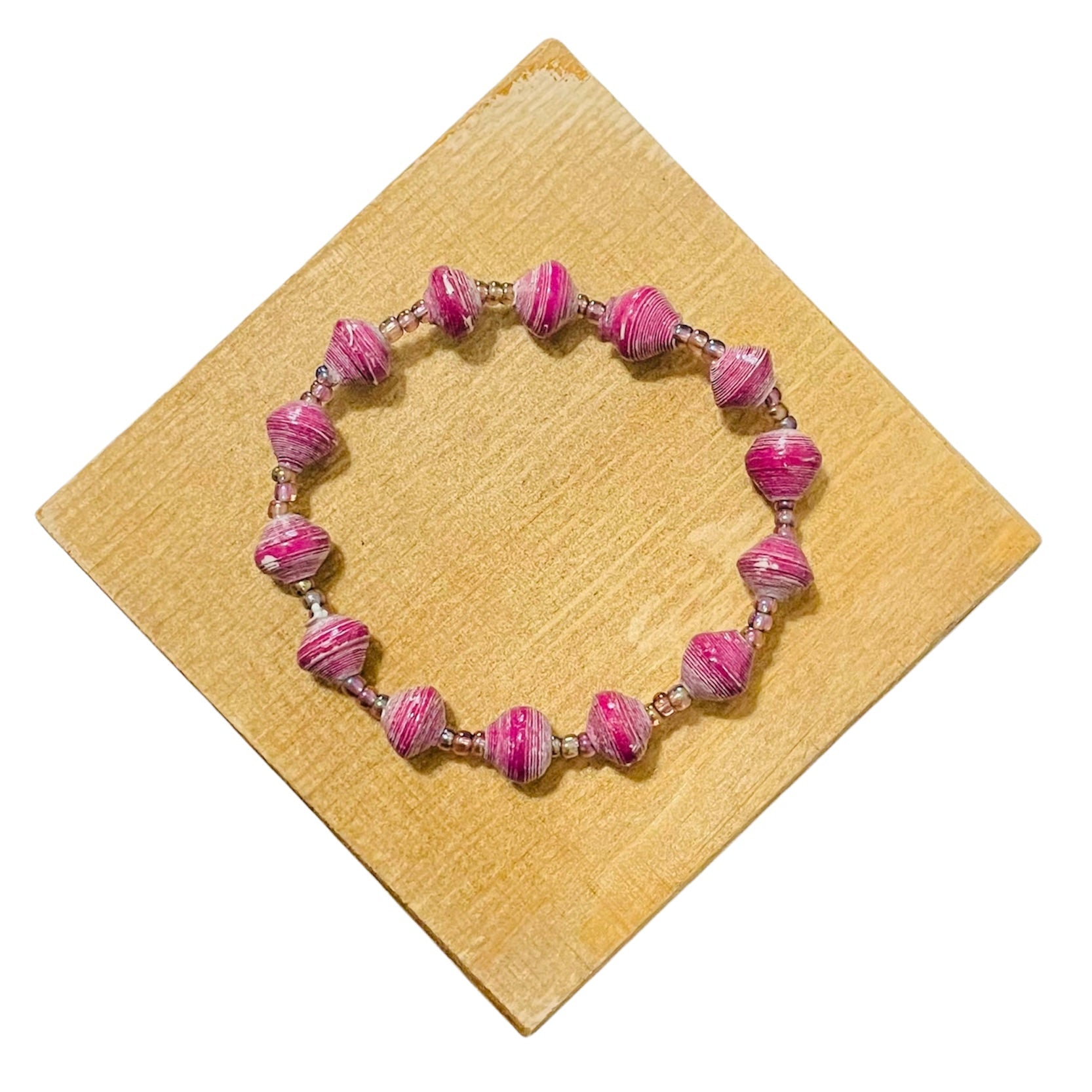 Africa | Paper Bead Bracelets (10 colors) loop