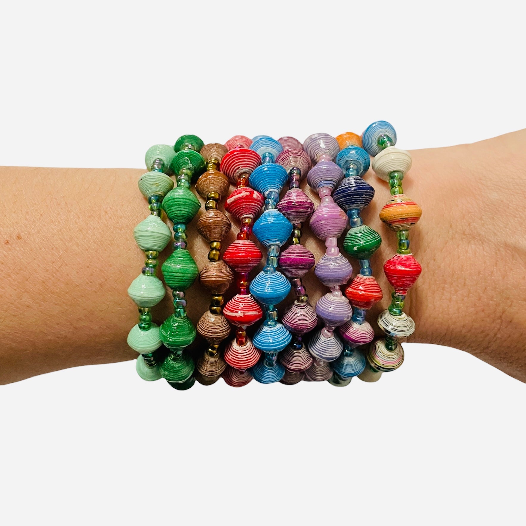 Africa | Paper Bead Bracelets (10 colors) loop