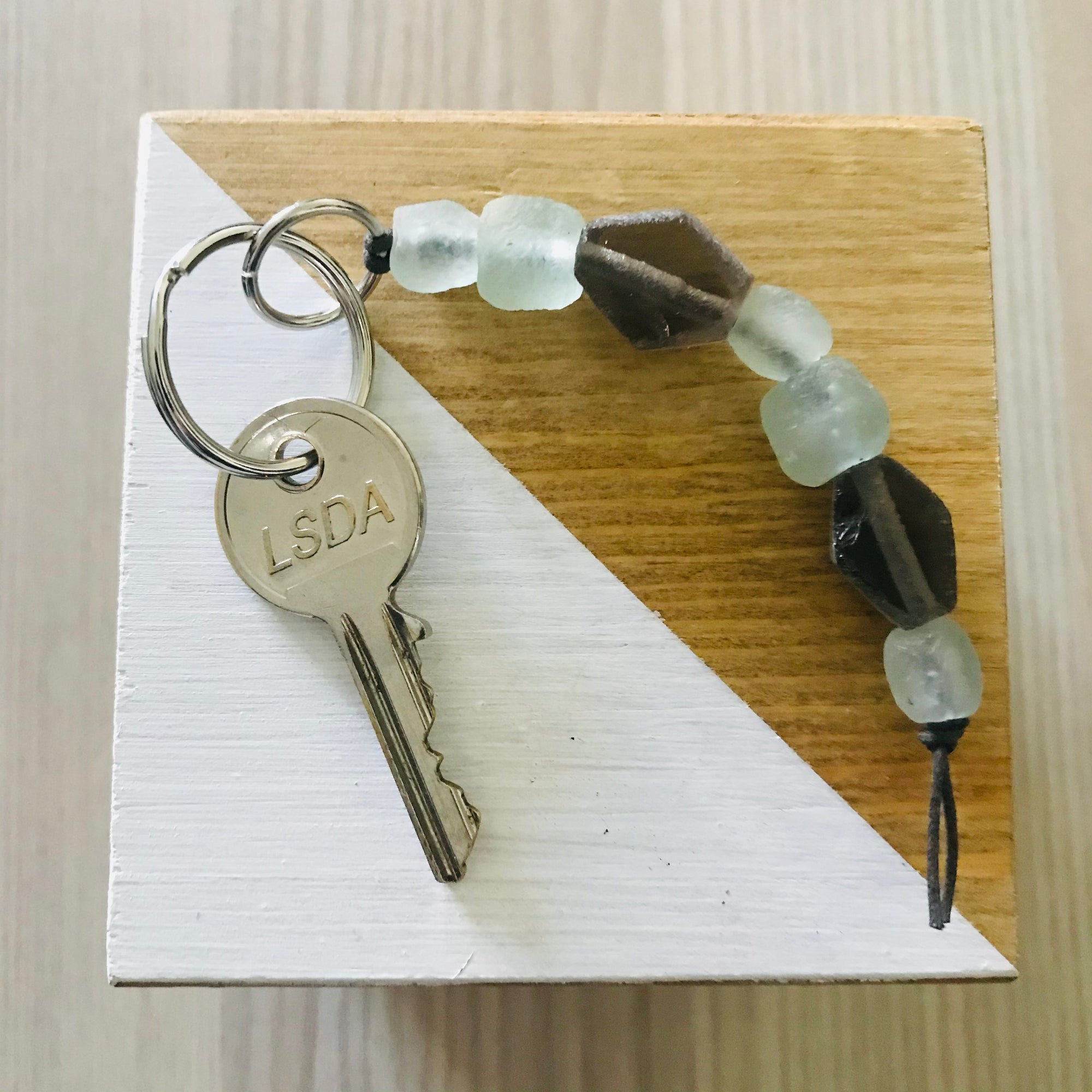 Ghana + Indonesia | Keychain - Glass Beads