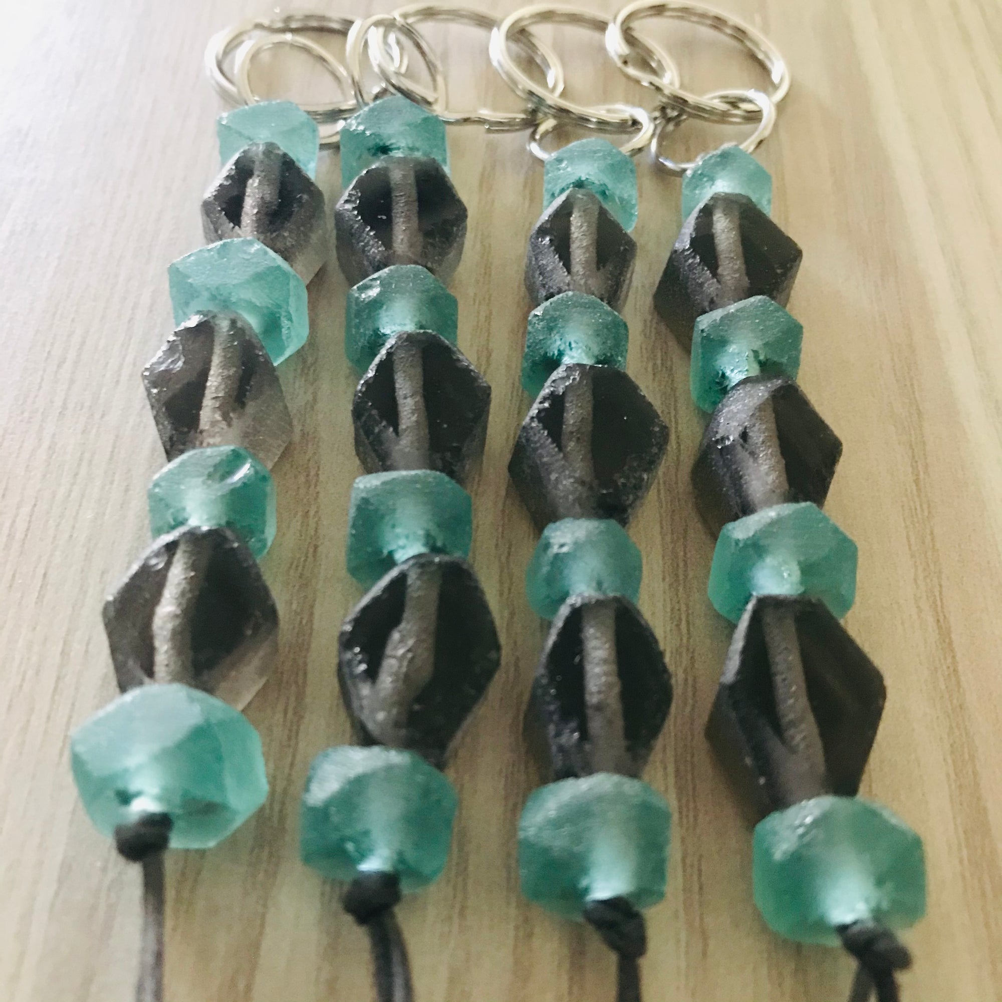 Ghana + Indonesia | Keychain - Glass Beads