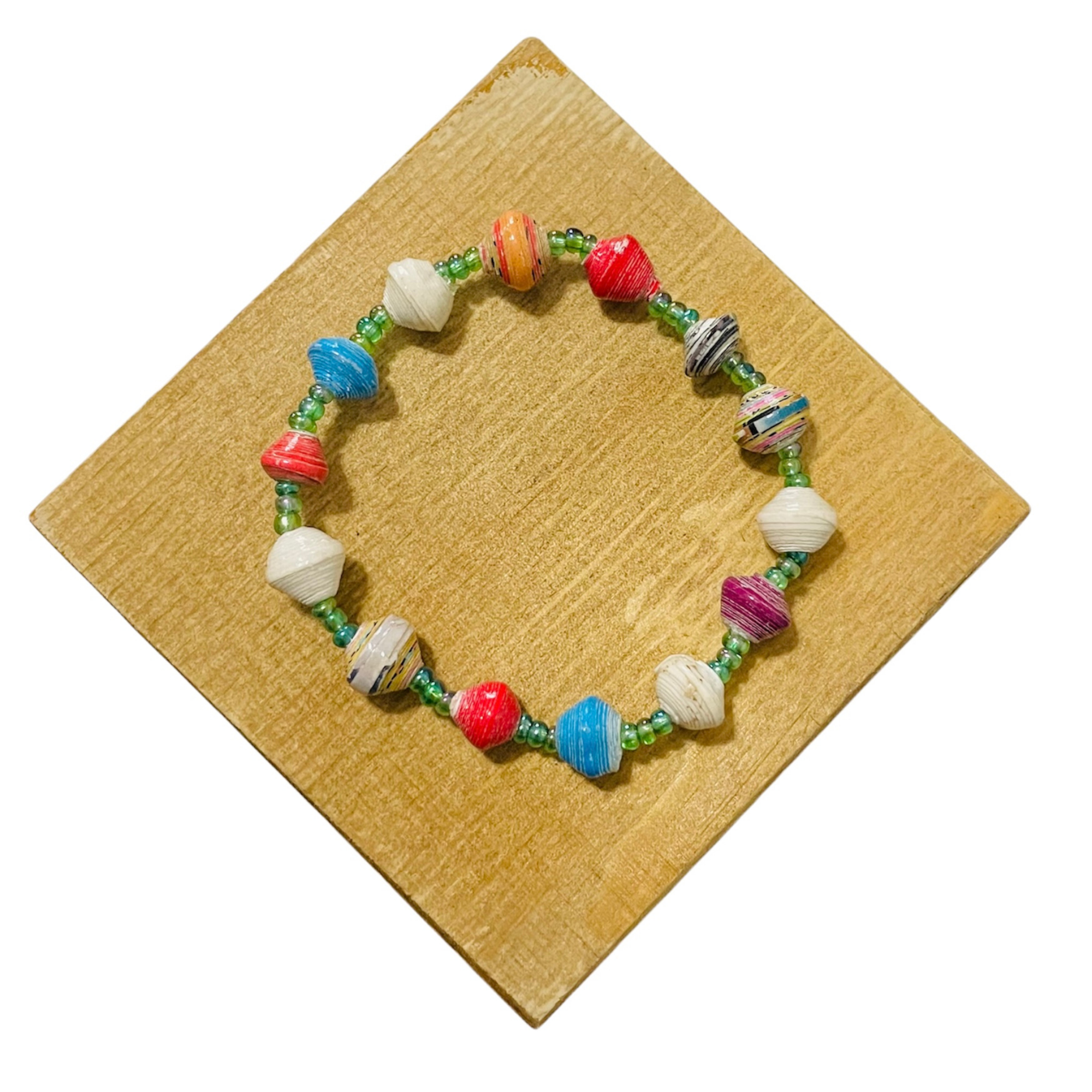 Africa | Paper Bead Bracelets (10 colors) loop